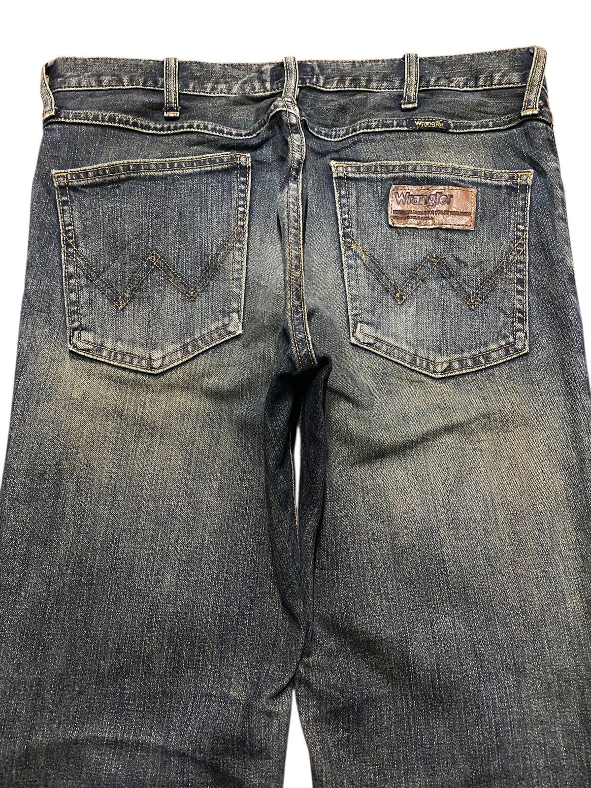 KOZABURO × Wrangler Wrangler 1970 Mud Wash Distressed Straight Jeans Size US 33 - 4 Thumbnail