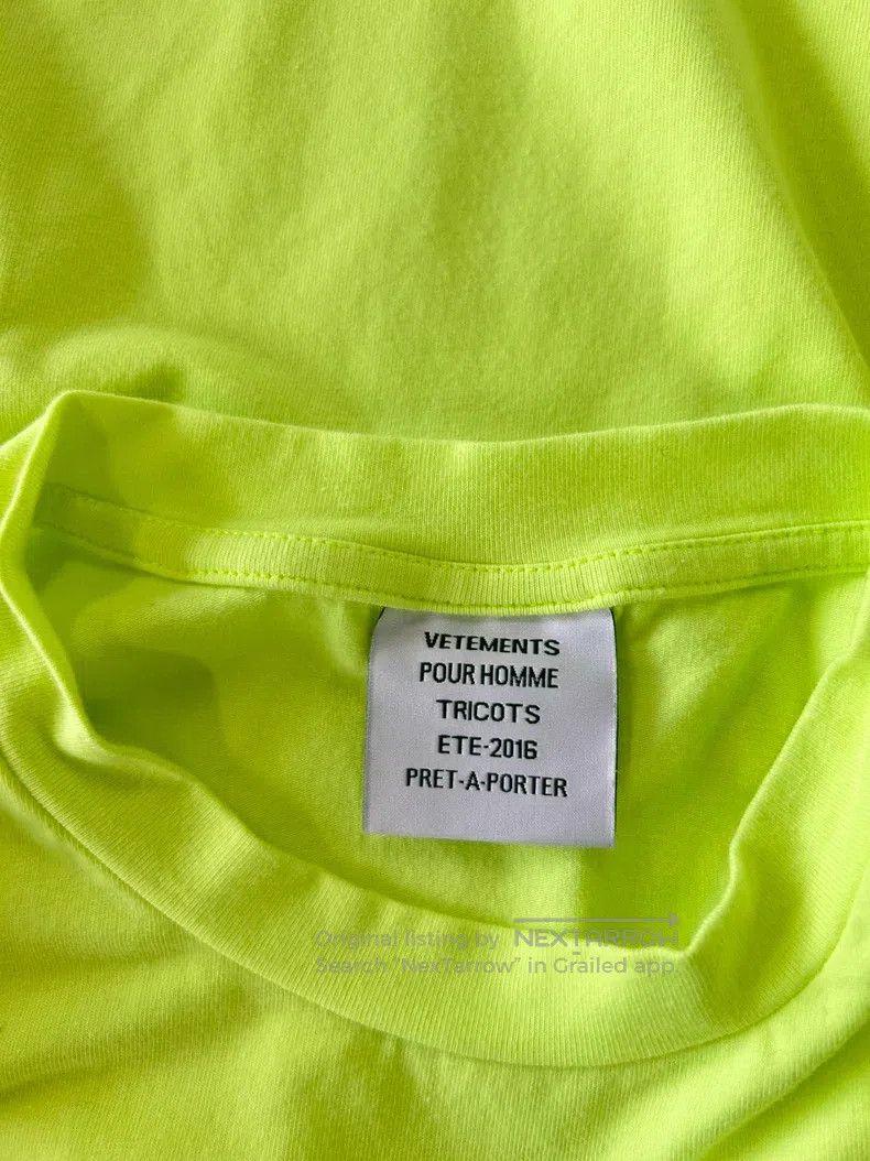 Vetements Vetements Neon Green Vedic Long Sleeve T-Shirt Size US S / EU 44-46 / 1 - 5 Thumbnail