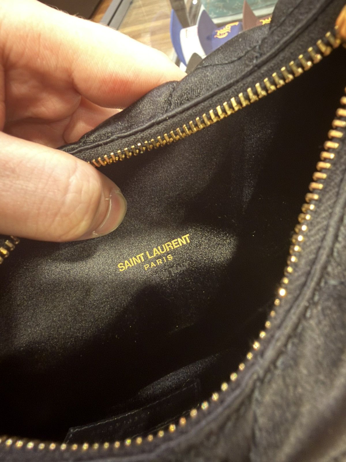 Saint Laurent Paris YSL Mini Icarino In Quilted Satin Black Size ONE SIZE - 5 Thumbnail