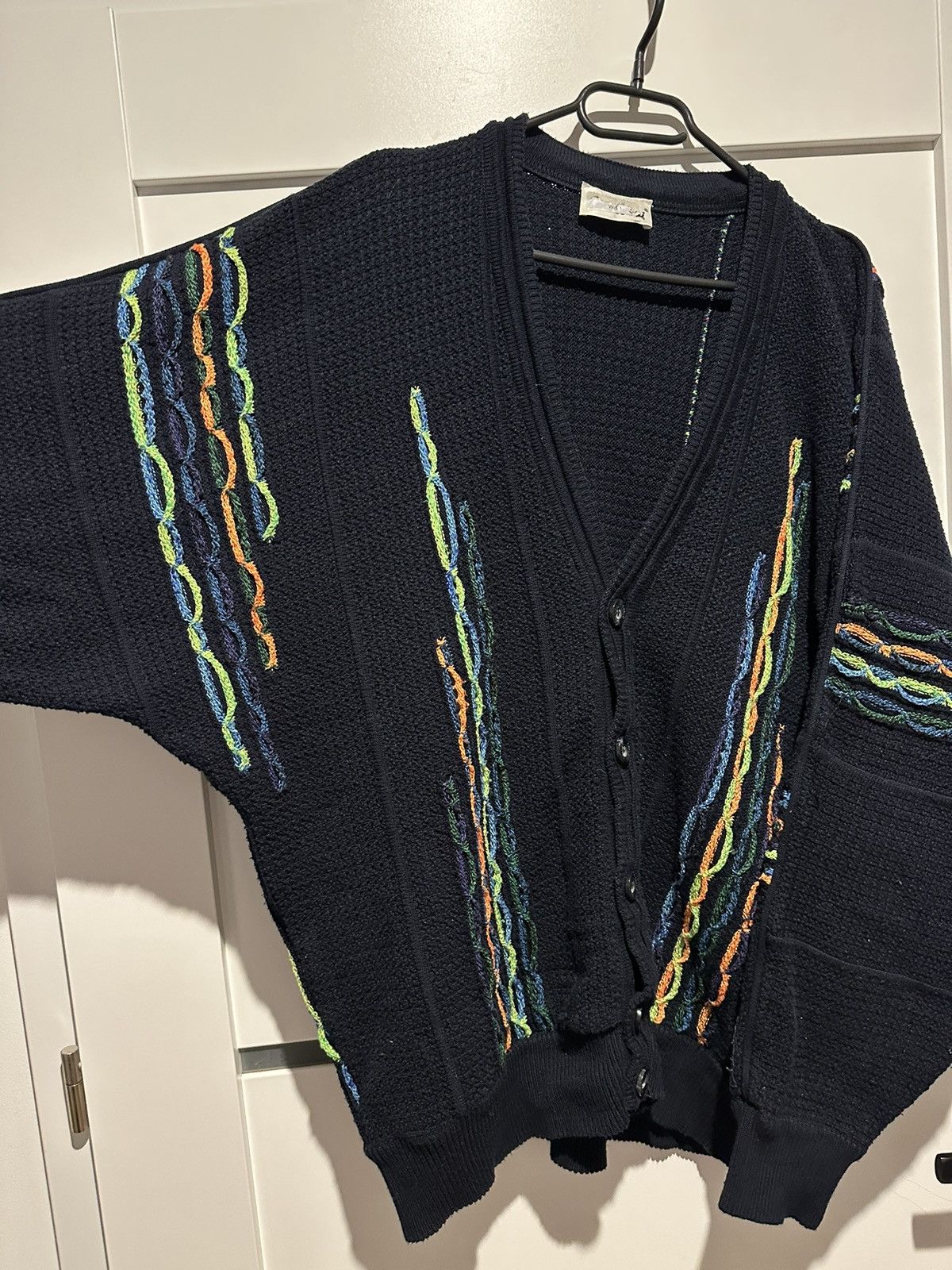 Carlo Colucci Vintage Carlo Colucci cable knit cardigan navy Size US XL / EU 56 / 4 - 7 Thumbnail