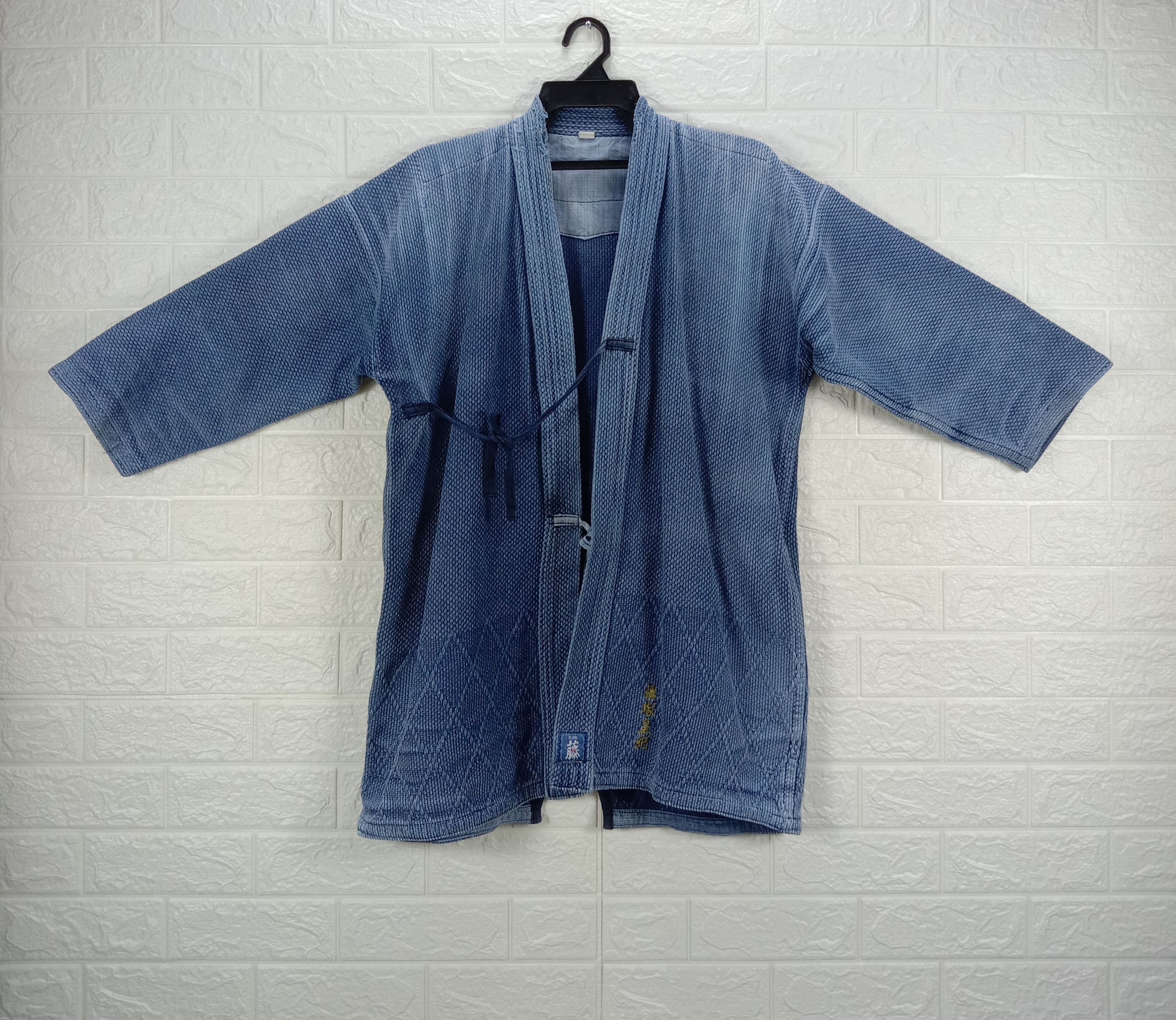 Indigo Vintage Faded Indigo Blue Kapital Style Cardigan Kimono Size US L / EU 52-54 / 3 - 1 Thumbnail