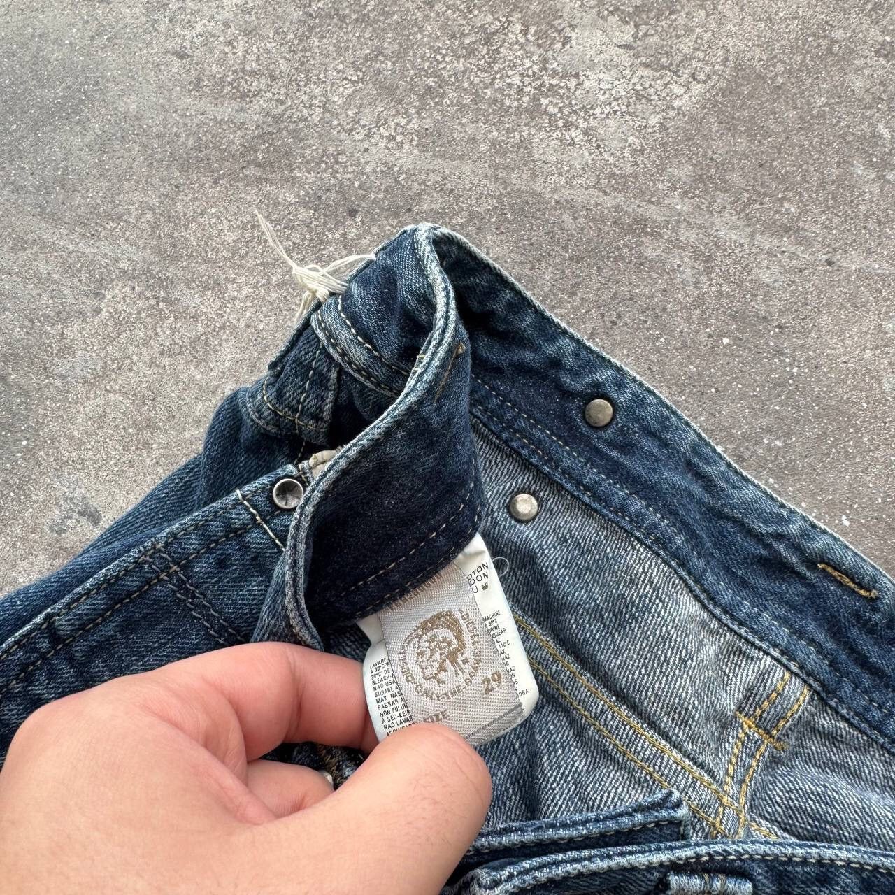 Diesel × Vintage Diesel Vintage Low Rise Y2K Washed Denim Jeans Size 29" - 12 Thumbnail