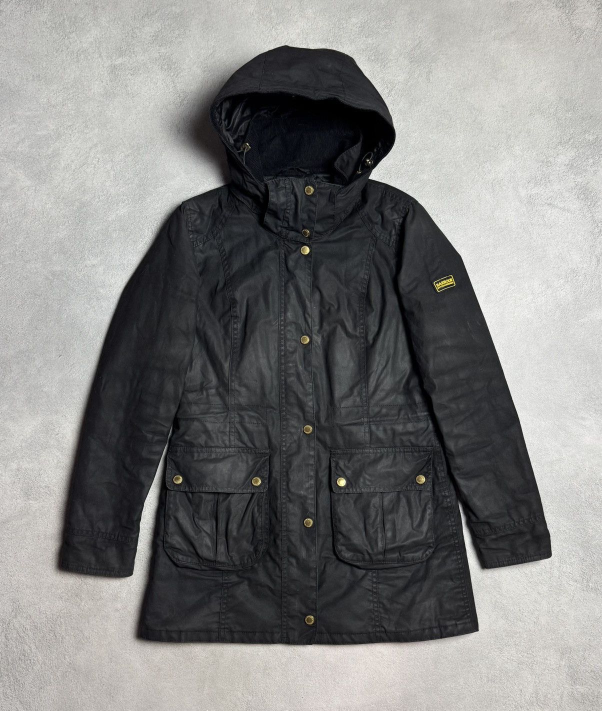 Barbour Barbour International Kirk Wax Cotton Hooded Jacket Size S / US 4 / IT 40 - 1 Thumbnail