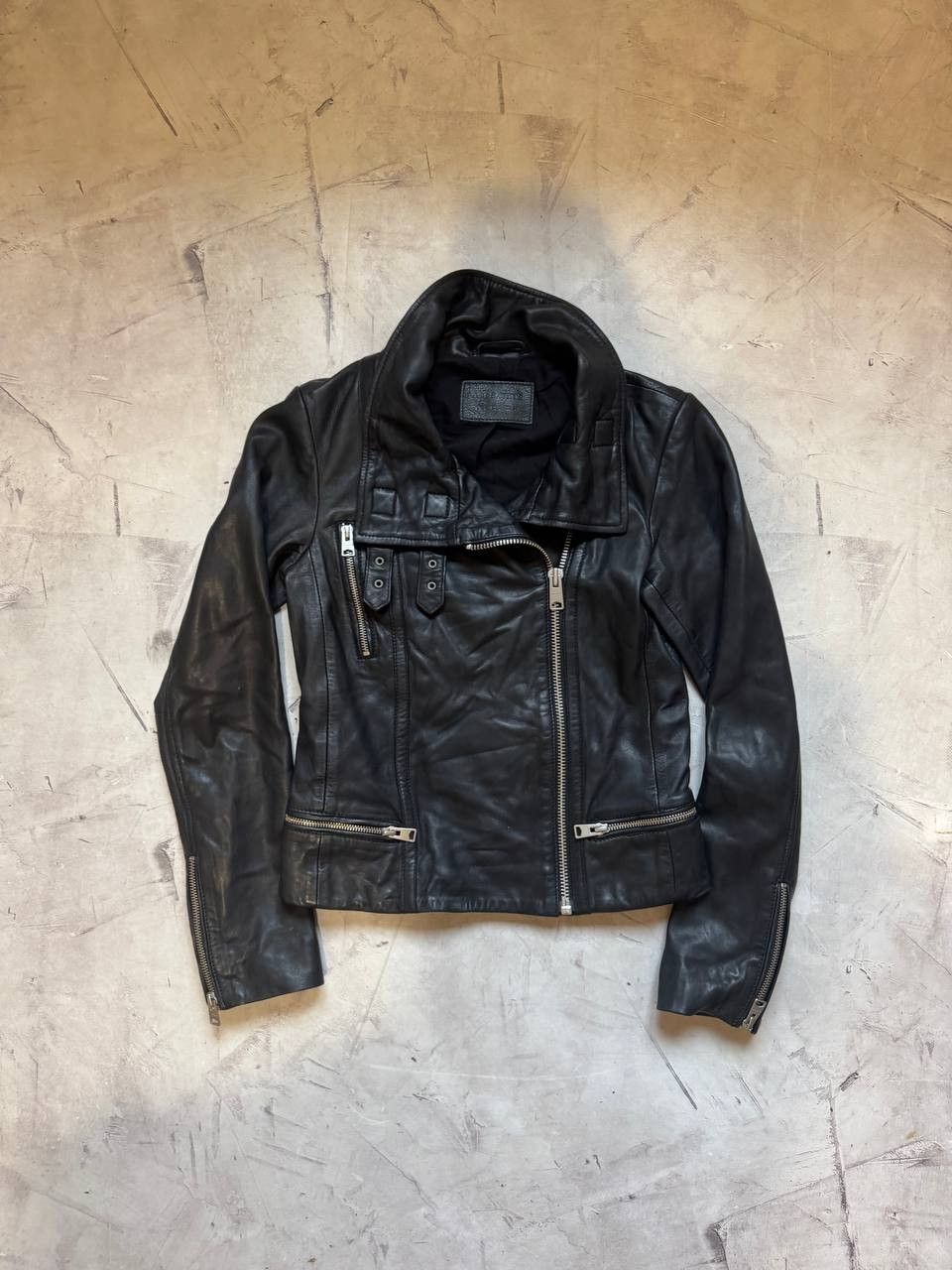 Allsaints All Saint Bales Biker Leather Jacket Size S / US 4 / IT 40 - 2 Thumbnail