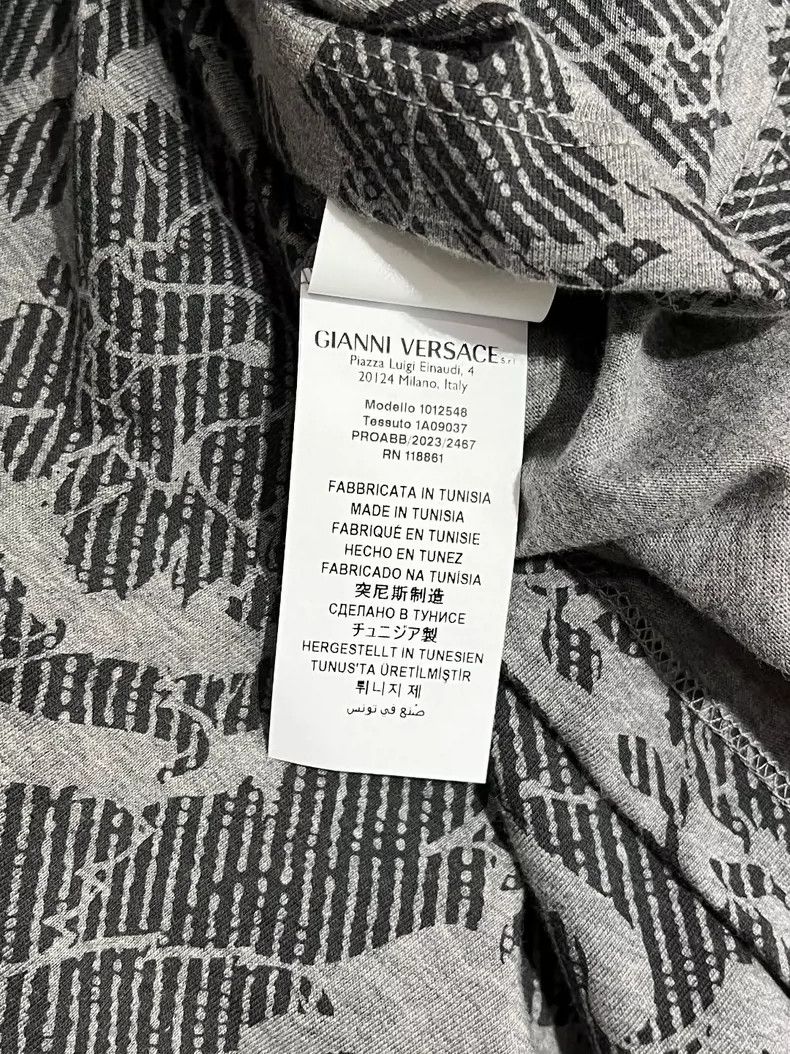 Versace Versace Letter embroidered cotton short sleeves Size US L / EU 52-54 / 3 - 8 Thumbnail
