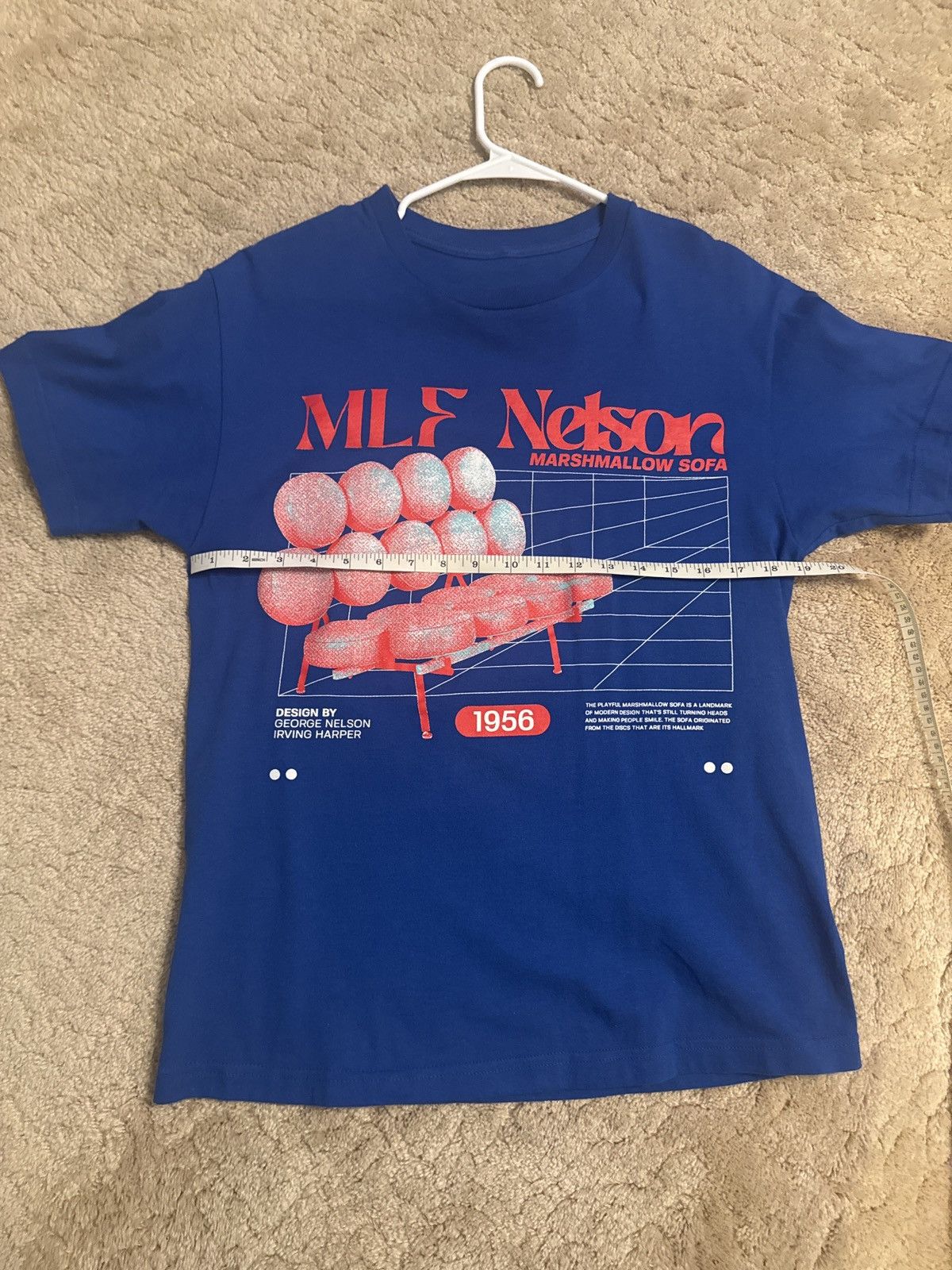 Vintage MLF Nelson Marshmallow Sofa Graphic Tee (1956 Design) Size US S / EU 44-46 / 1 - 2 Thumbnail