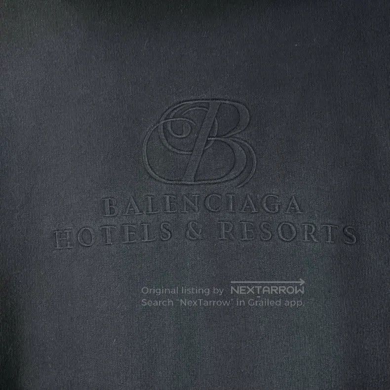 Balenciaga Balenciaga Black Embroidered Logo Zip-Up Hooded Sweater Size US XS / EU 42 / 0 - 8 Thumbnail