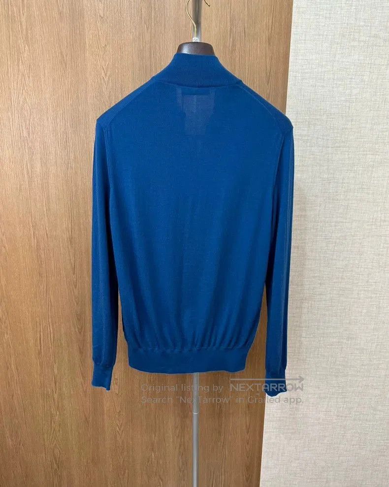 Loro Piana Loro Piana Blue Knit Zip Cardigan. Size US M / EU 48-50 / 2 - 8 Thumbnail