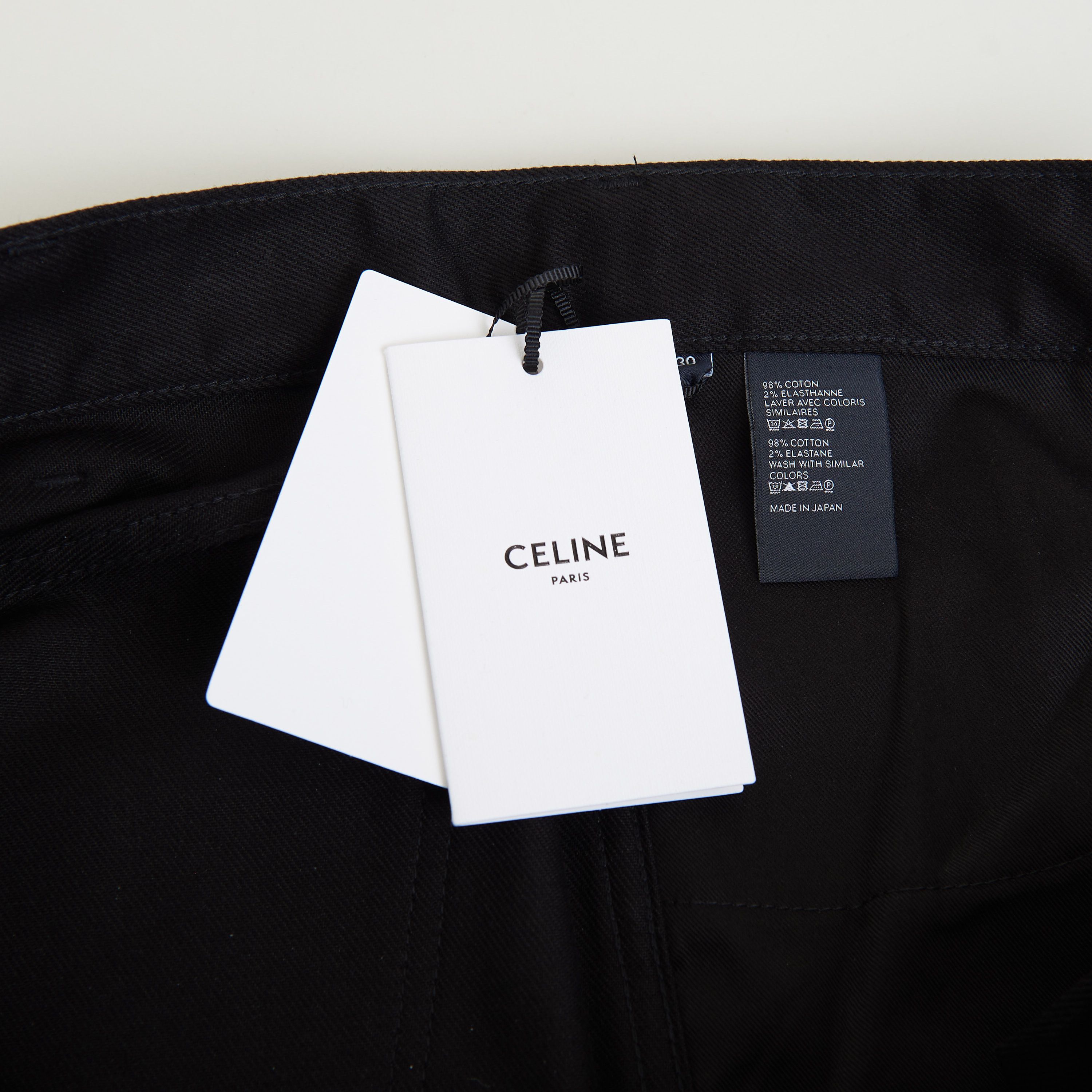 Celine Skinny Jeans - Vintage Pure Black Wash Denim, Low-Rise Size US 30 / EU 46 - 10 Thumbnail