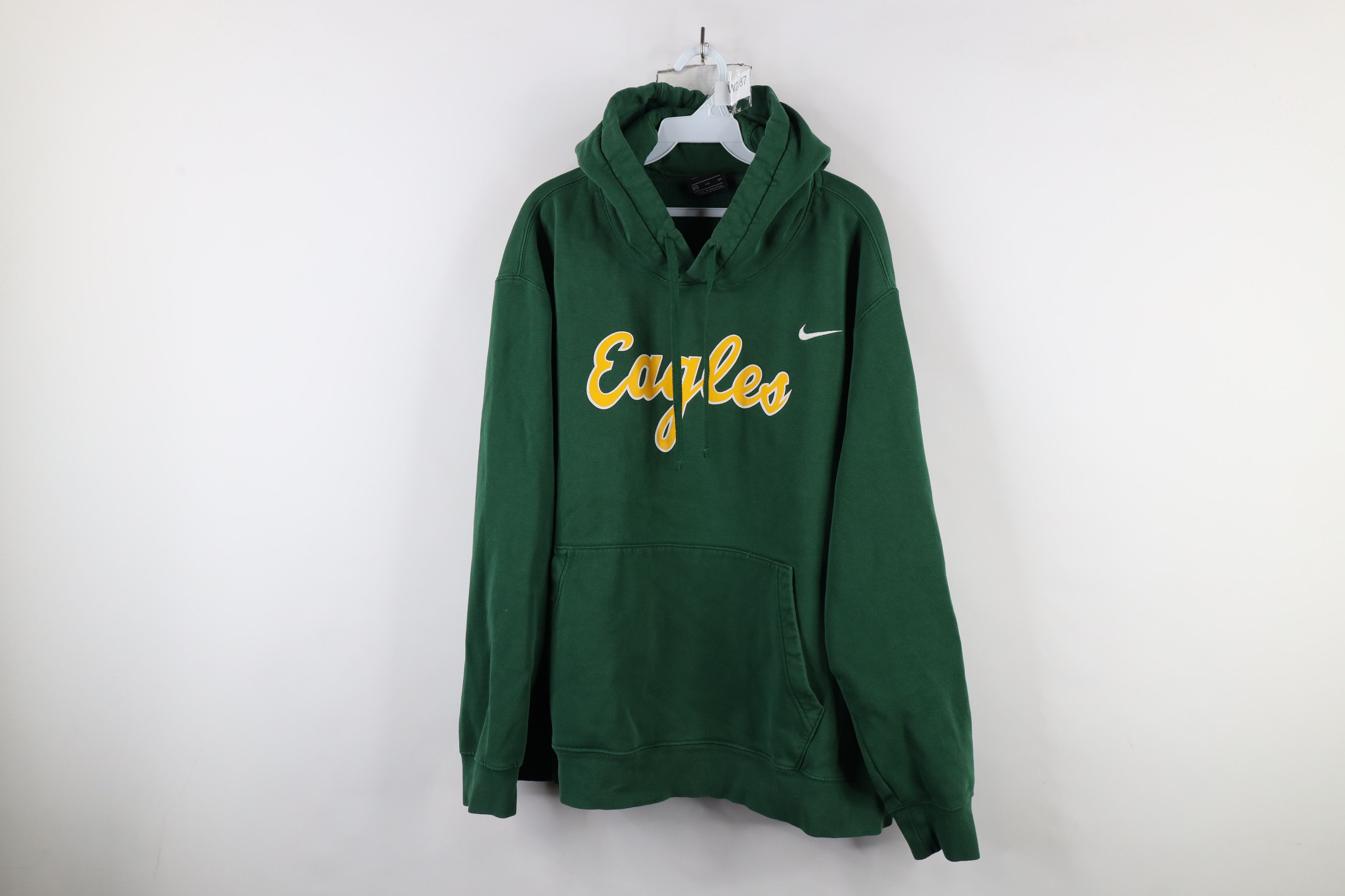 Vintage Nike Mini Swoosh Eagles Hoodie Sweatshirt Green