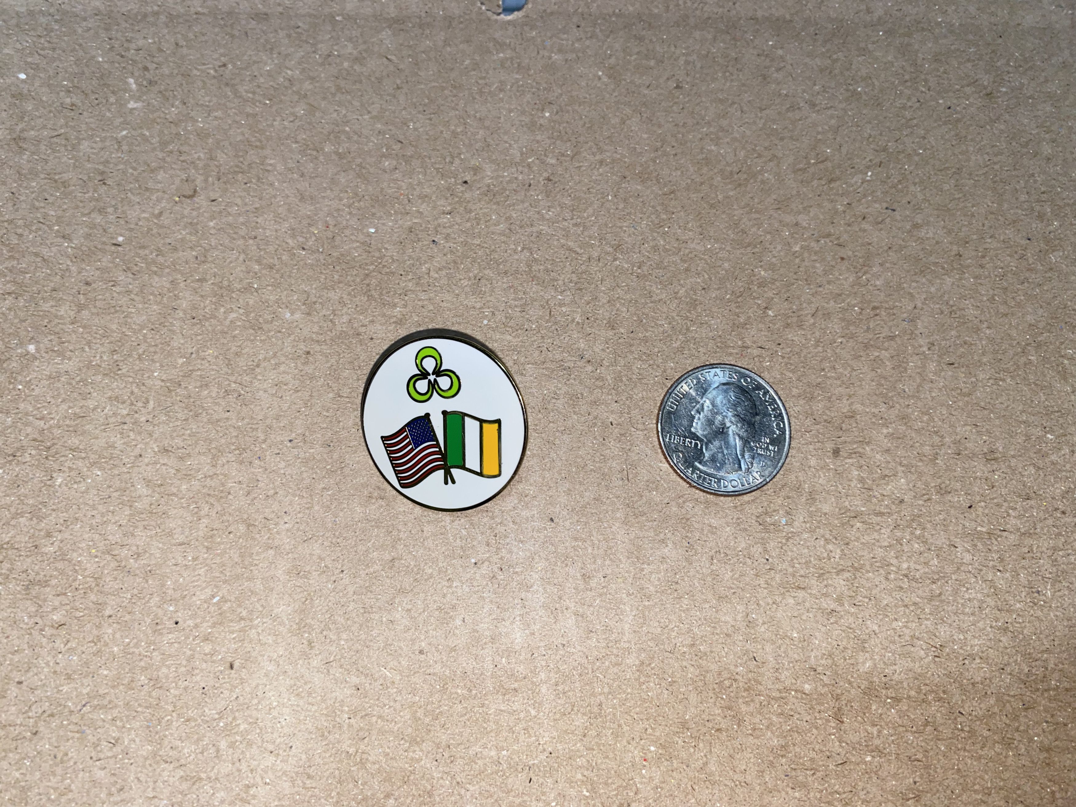 Other Flags Enamel Lapel Pin Brooch USA Ireland US American Irish Size ONE SIZE - 4 Thumbnail