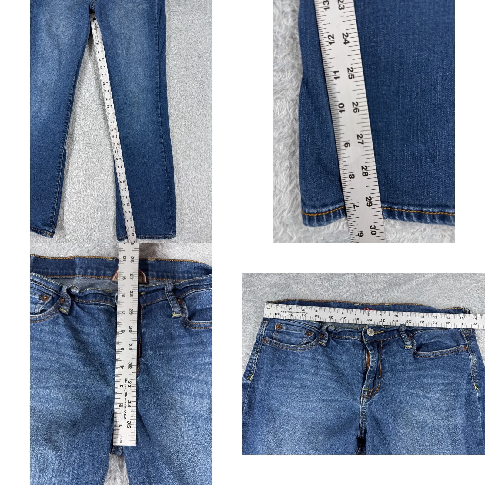 Lucky Brand VINTAGE Lucky Brand Jeans Womens Blue Denim 30x30 Bootcut Low Rise Cotton 10 Regular 5-Pocket Womens Mens? Size 32" / US 10 / IT 46 - 8 Thumbnail