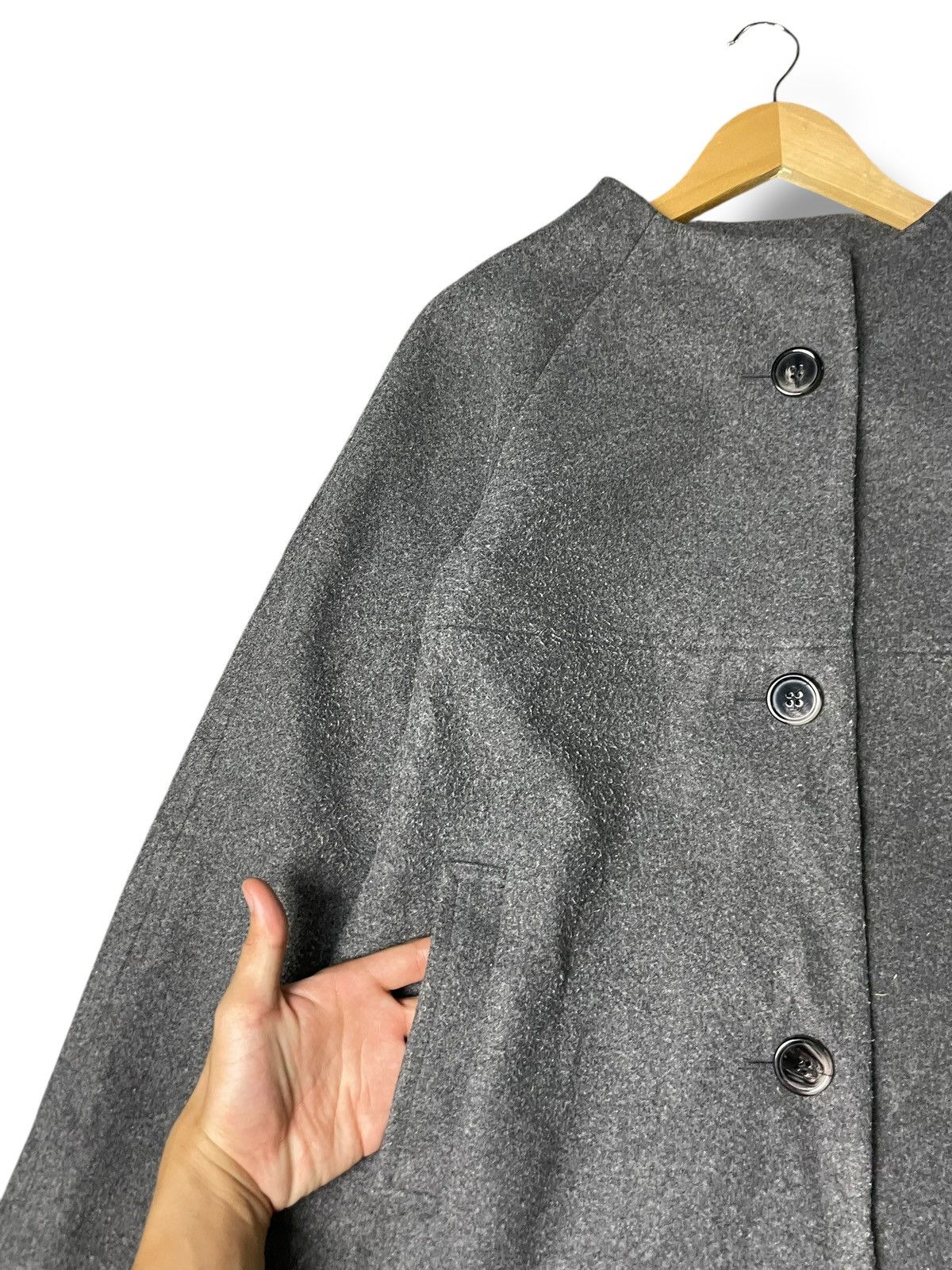 Japanese Brand × Junko Shimada × Vintage Junko Shimada Wool Long Coat (55) Size US XXS / EU 40 - 7 Thumbnail