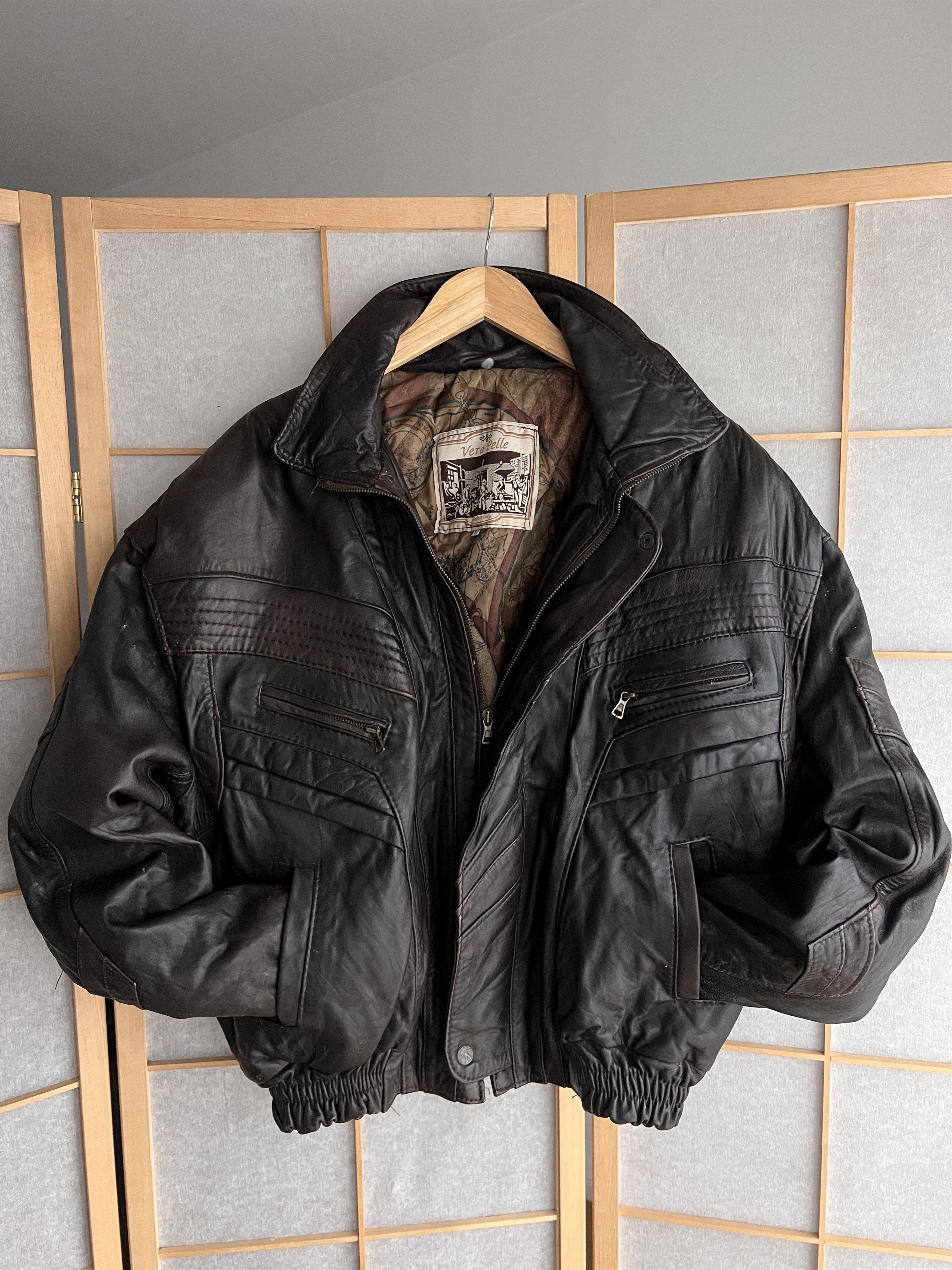 If Six Was Nine Rick Owens Type VTG 00s Yohji Yamamoto Style Leather Jacket Size US XL / EU 56 / 4 - 4 Thumbnail