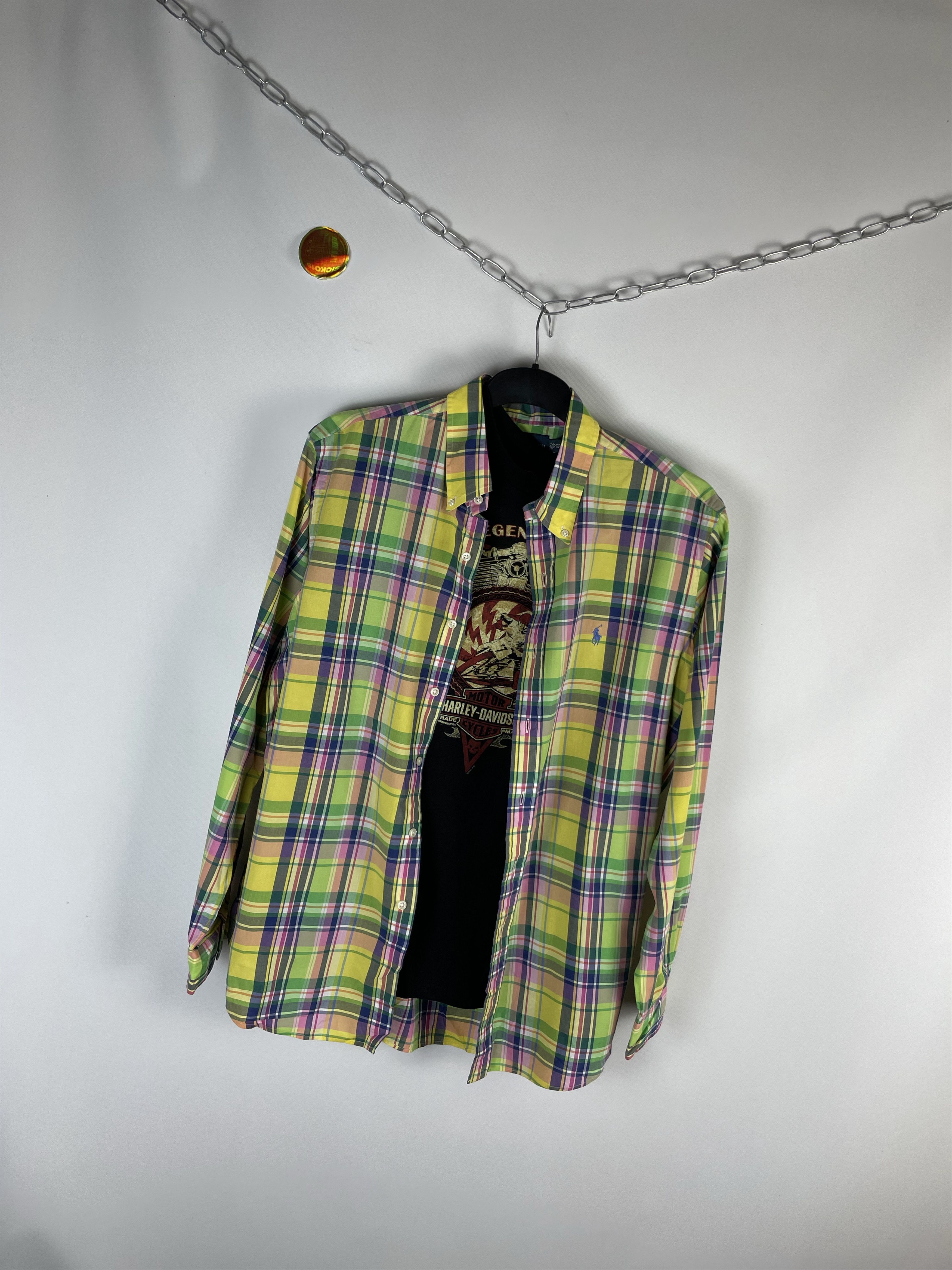 Flannel Flannel Polo Ralph Lauren Vintage Mens Plaid Shirt Size US XL / EU 56 / 4 - 2 Thumbnail