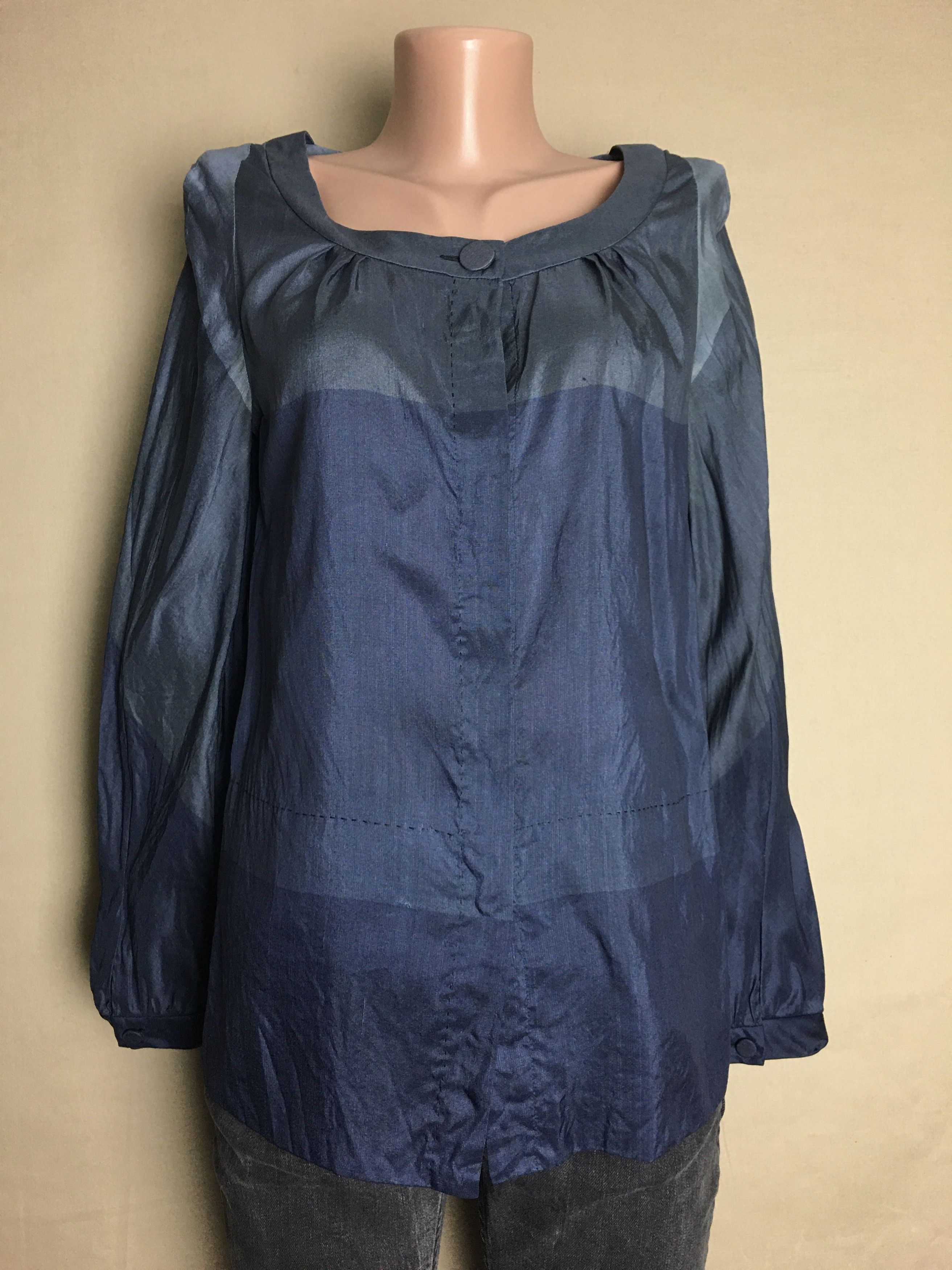 Chloe × Vintage CHLOE Silk Wool Vintage Blue Blouse Shirt Size FR 36 Size S / US 4 / IT 40 - 3 Thumbnail