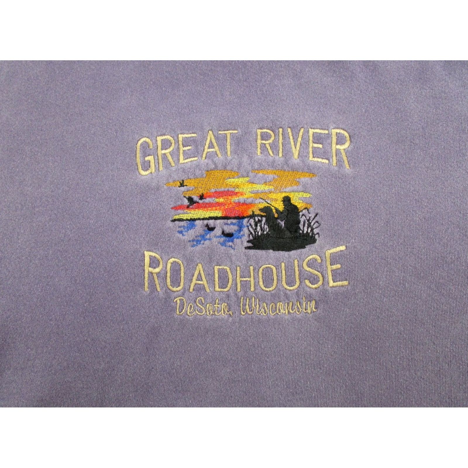 Greats VINTAGE Santee Duck Hunting Embroidered Crewneck Sweatshirt - Purple - XL - Men Size US XL / EU 56 / 4 - 2 Thumbnail