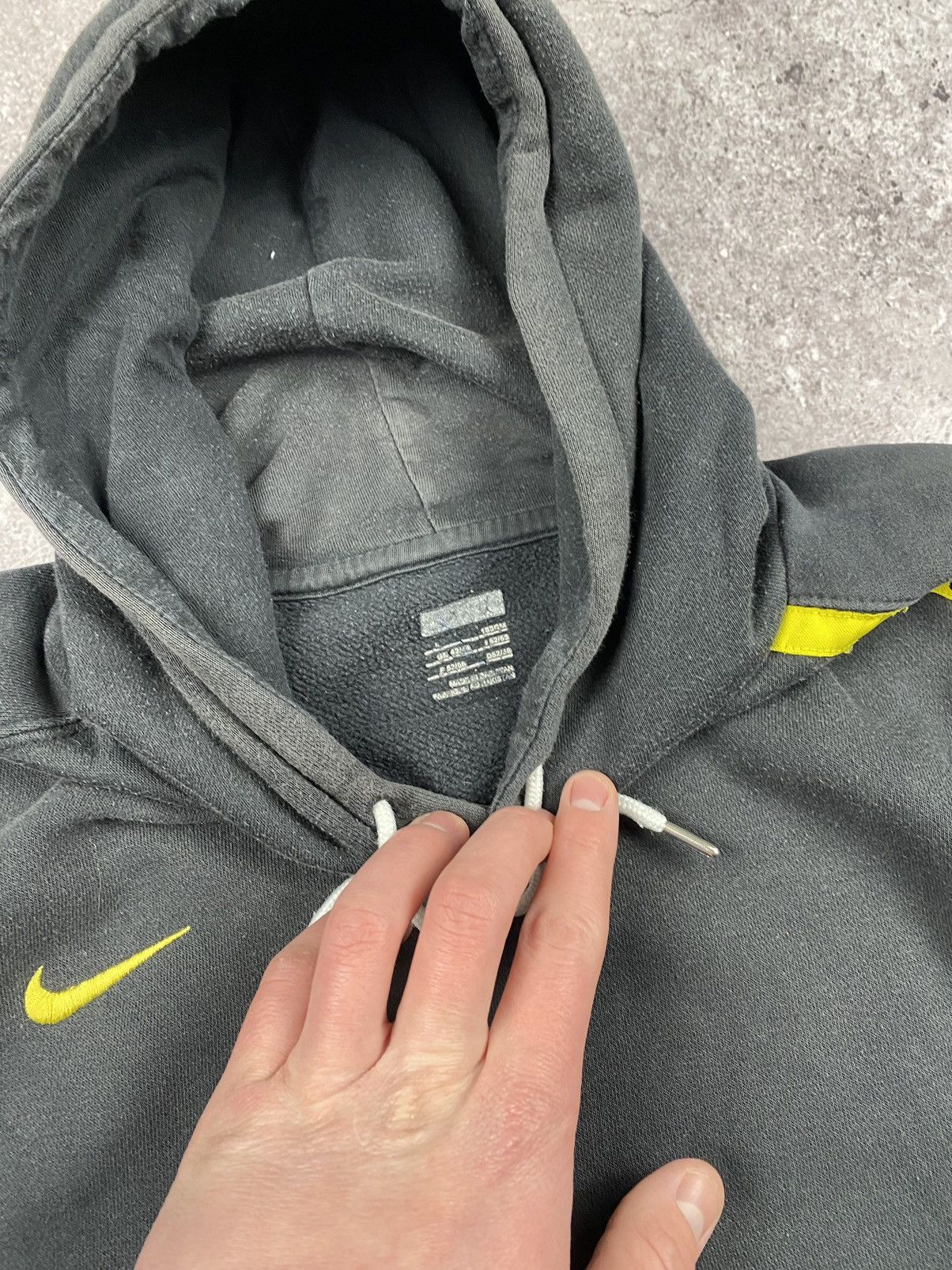 Nike × Vintage Y2K NIKE Swoosh Tonal grey Hoodie Sweatshirt Size US L / EU 52-54 / 3 - 5 Thumbnail