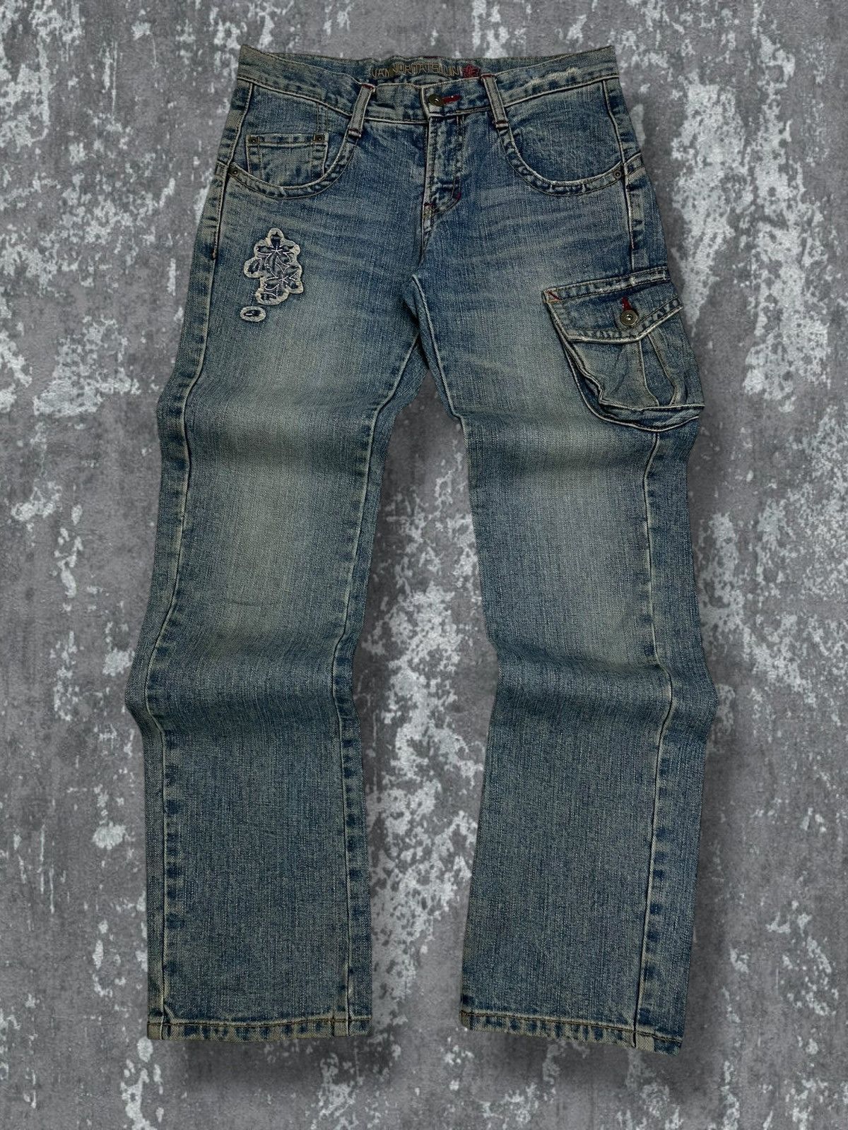 Japanese Brand Vintage 1990s Japan Designer Rare Naminoritatsun Art Denim Size US 30 / EU 46 - 1 Thumbnail