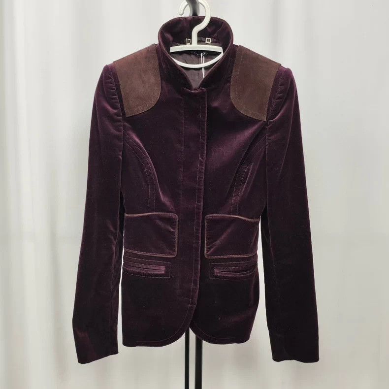 Gucci Gucci Purple Velvet Jacket 38 - dmc Size US XS / EU 42 / 0 - 1 Thumbnail