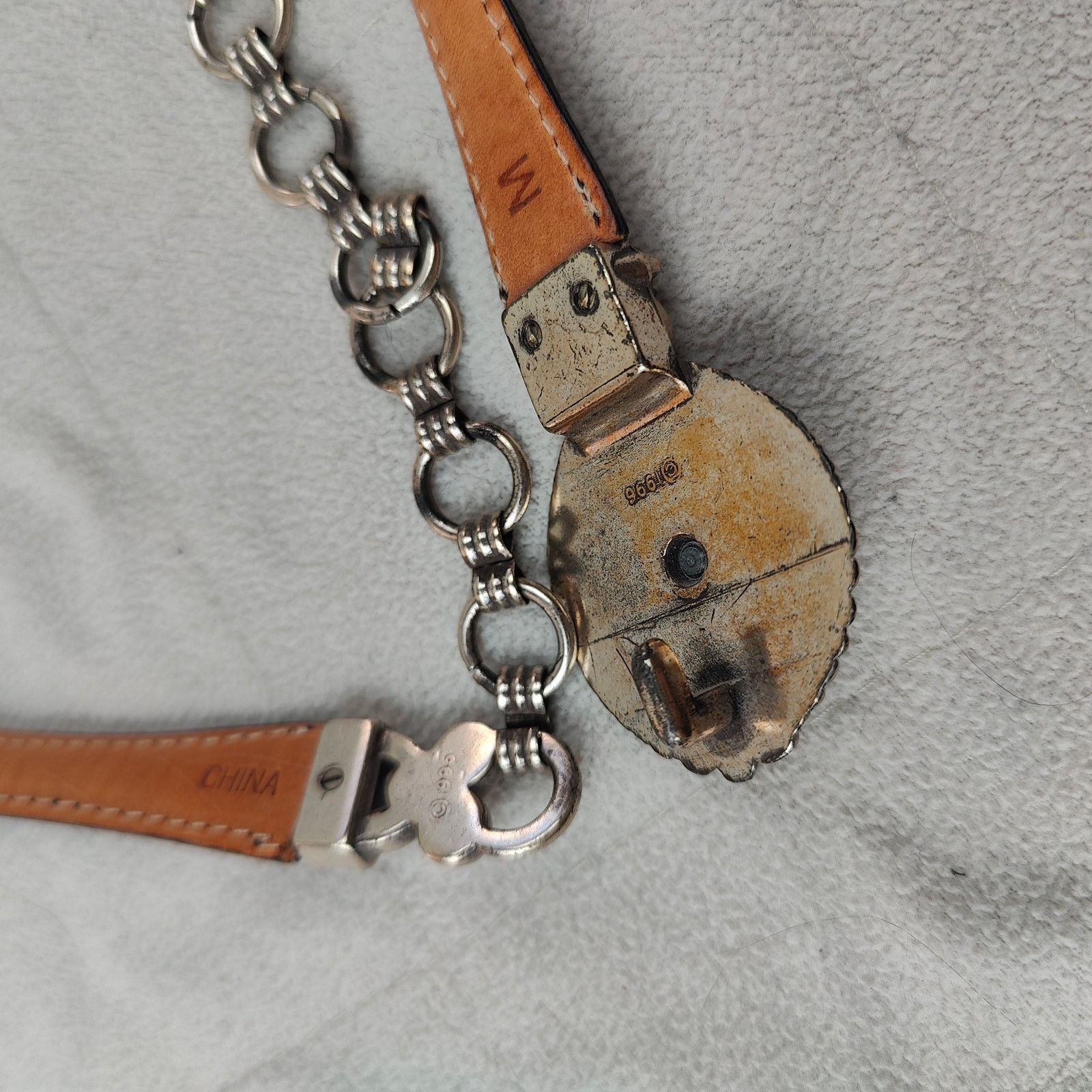 Other Vintage Brighton Leather Belt Womens Medium Metal Size ONE SIZE - 4 Thumbnail