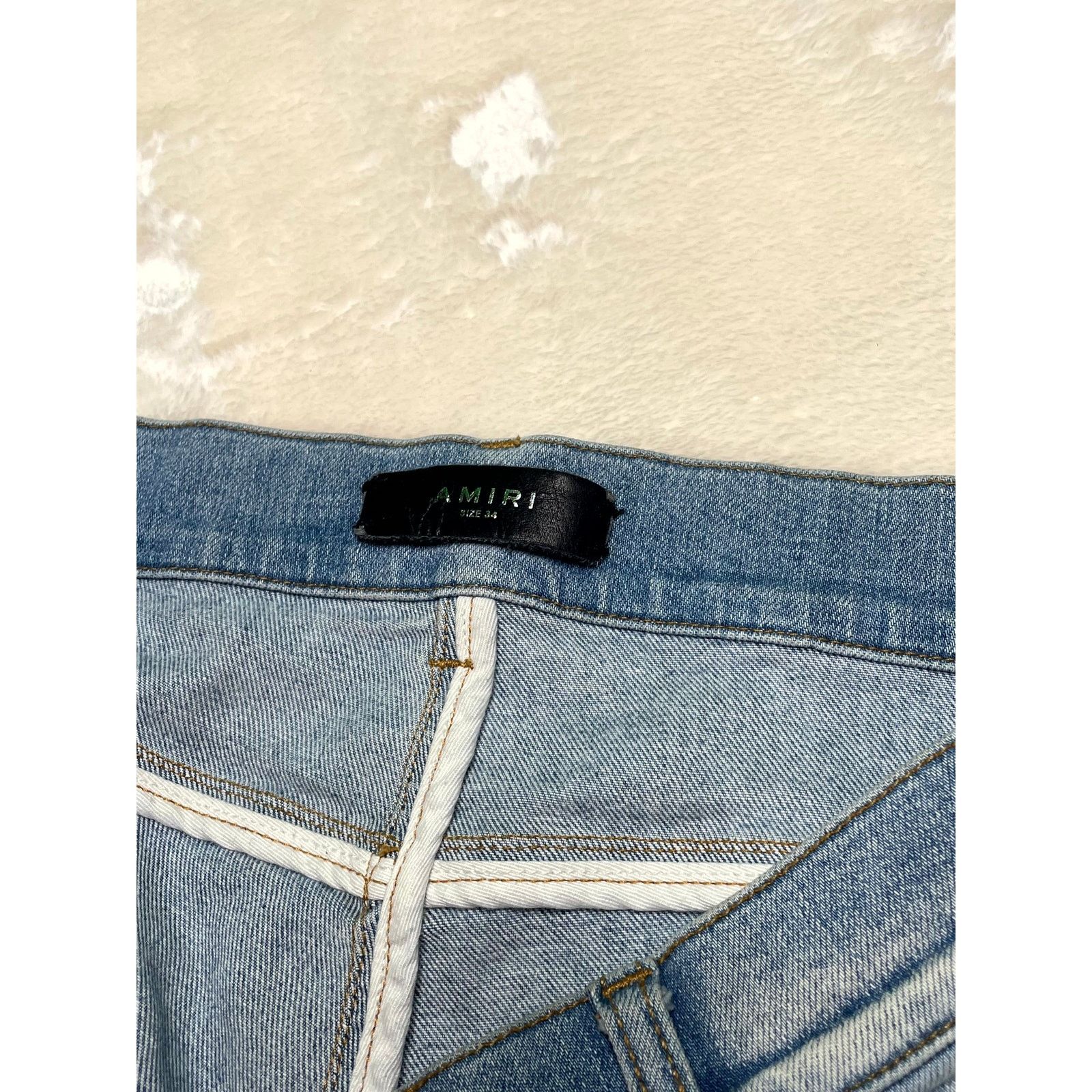 Amiri Amiri Hibiscus Bones Light Wash Jeans Size US 34 / EU 50 - 2 Thumbnail