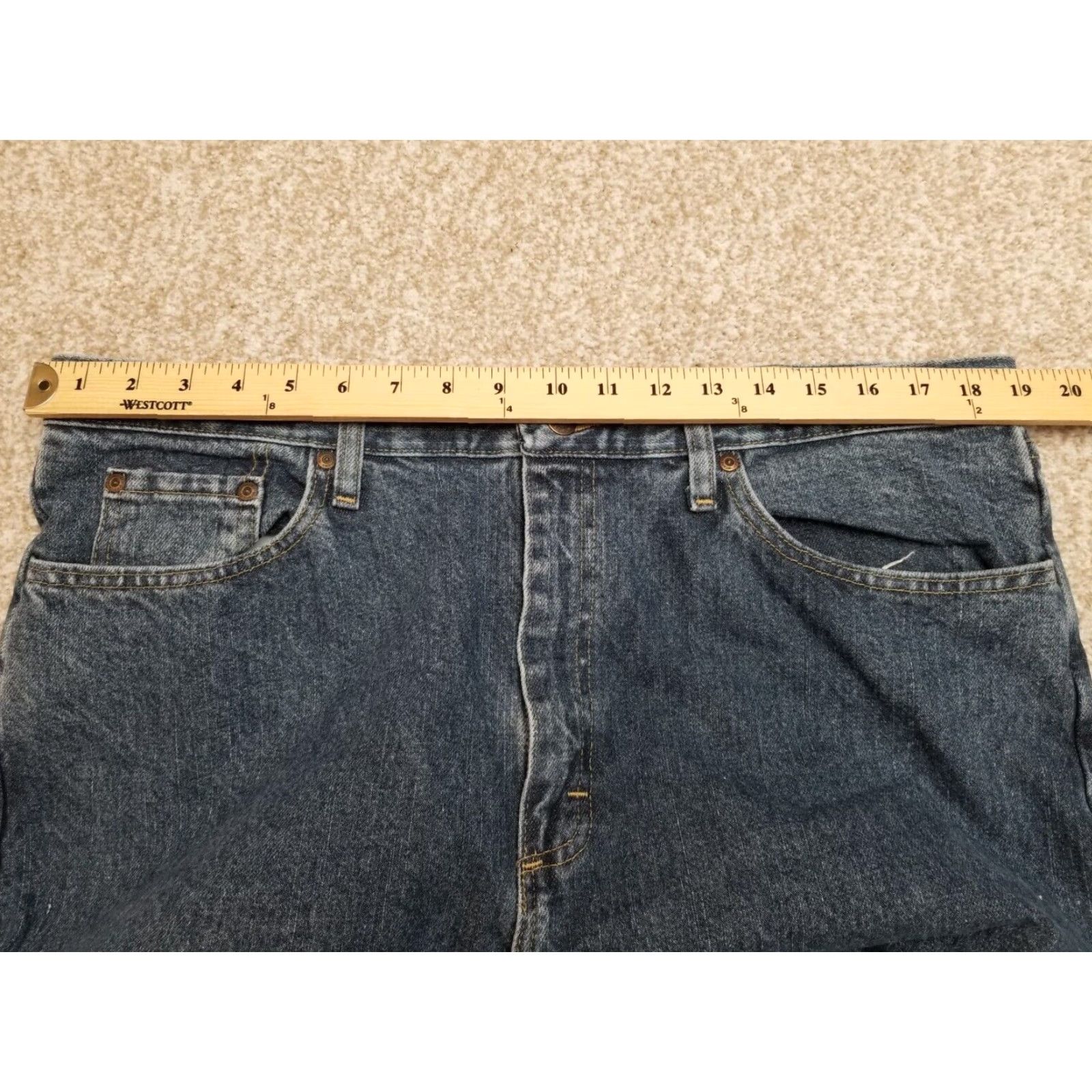 Wrangler Wrangler Jeans Men 38x32 Blue Straight Leg Regular Fit Western Denim Work Pants Size US 38 / EU 54 - 4 Thumbnail