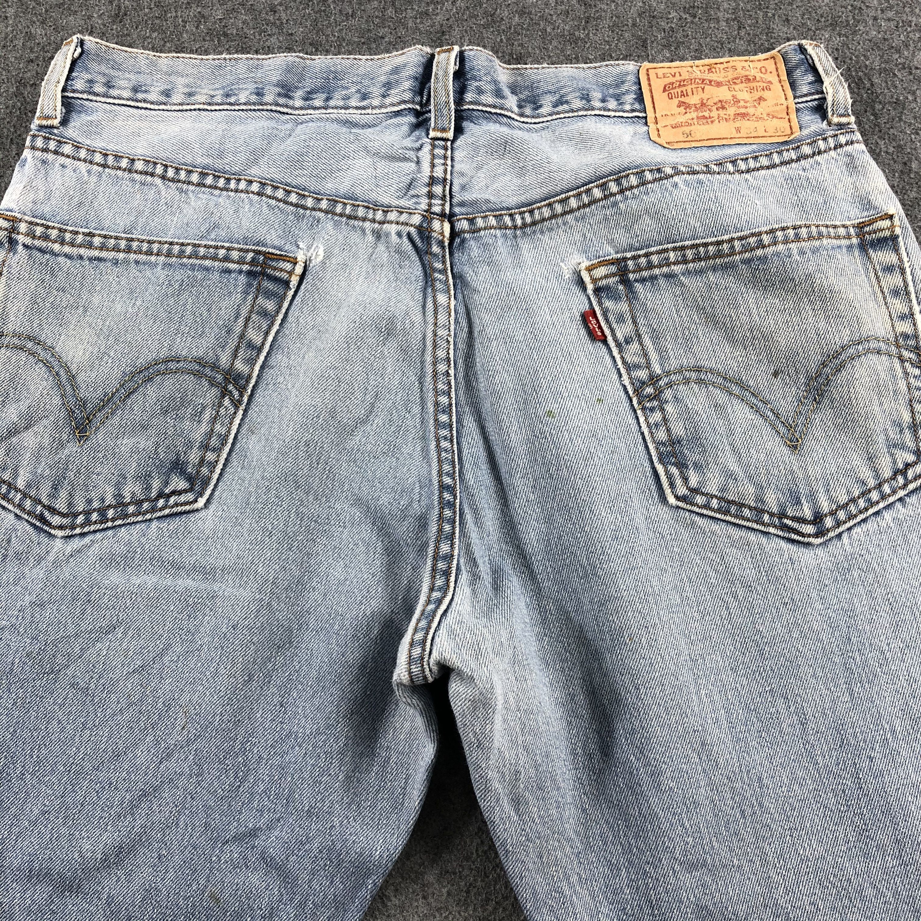 Levi's Vintage Blue Wash Levis 505 Jeans-J2443 Size US 35 - 4 Thumbnail