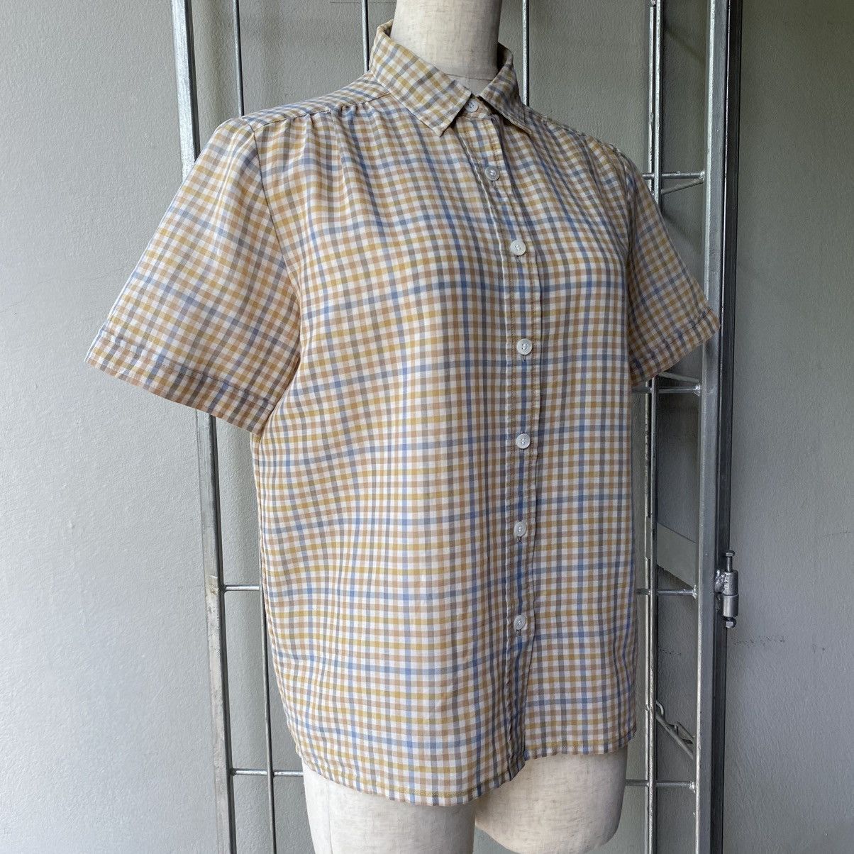 Burberry Burberrys Pastel Plaid Short Sleeve Shirt Size M / US 6-8 / IT 42-44 - 14 Thumbnail