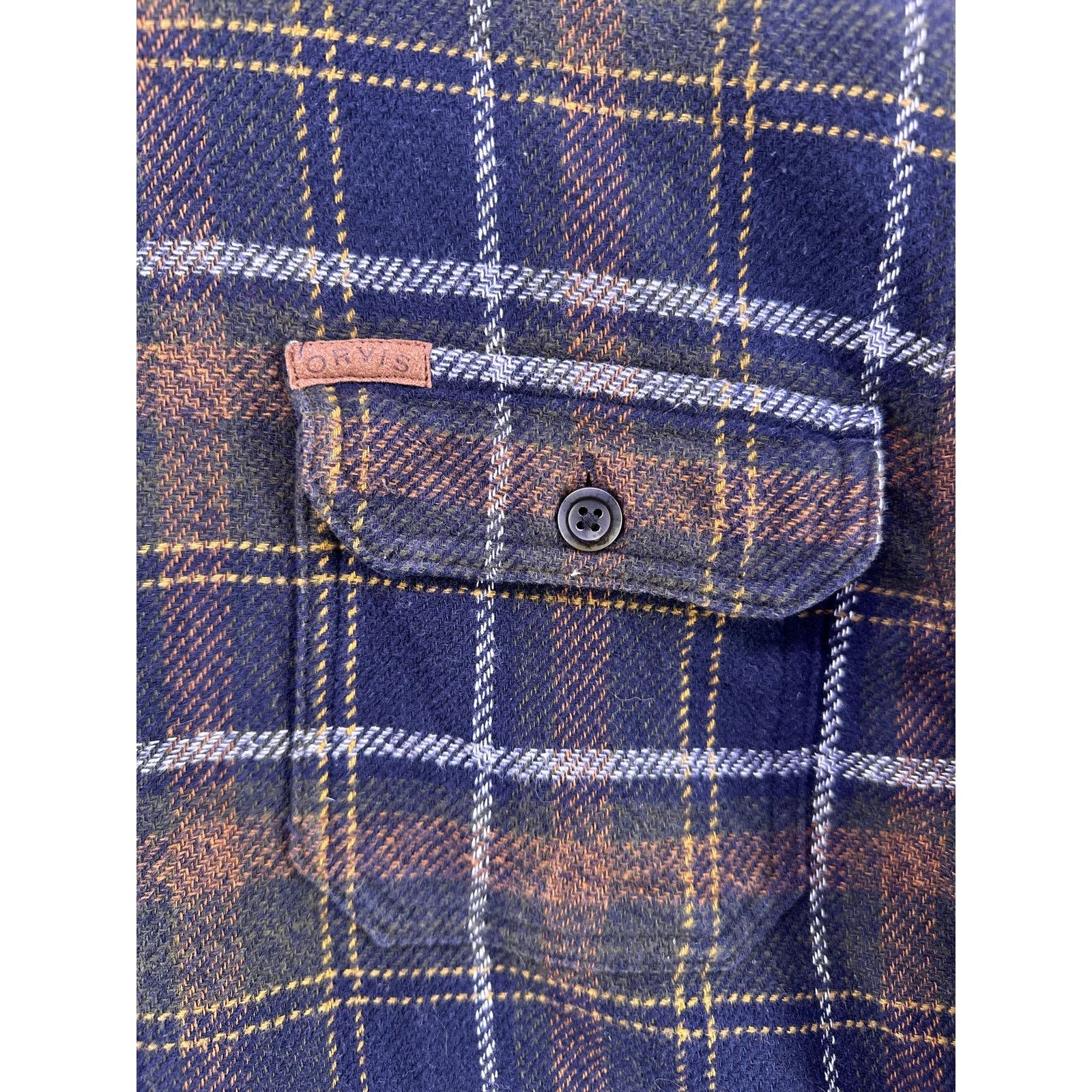 Orvis Orvis Thick Flannel Brown Navy Front Pockets Size Medium Size US M / EU 48-50 / 2 - 6 Thumbnail