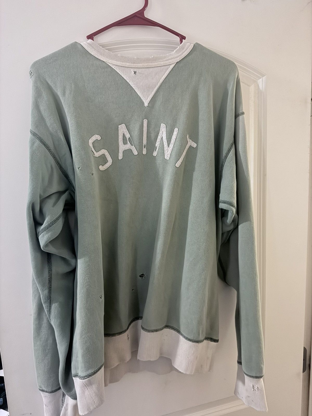 Saint Michael Holy Relics Felt Crewneck