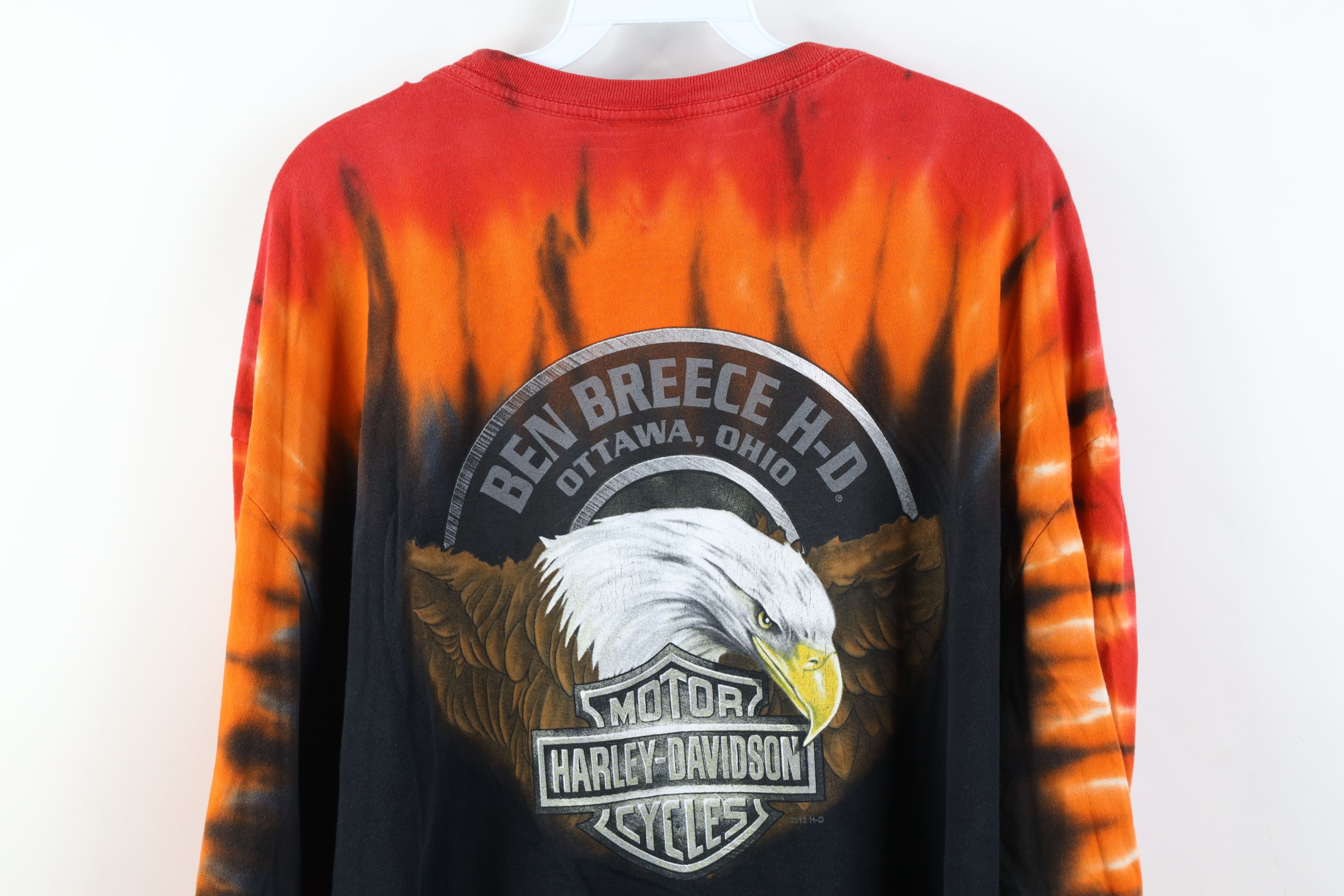 Harley Davidson Vintage Y2K Harley Davidson Dye Eagle Long Sleeve T-Shirt Size US XXL / EU 58 / 5 - 15 Thumbnail