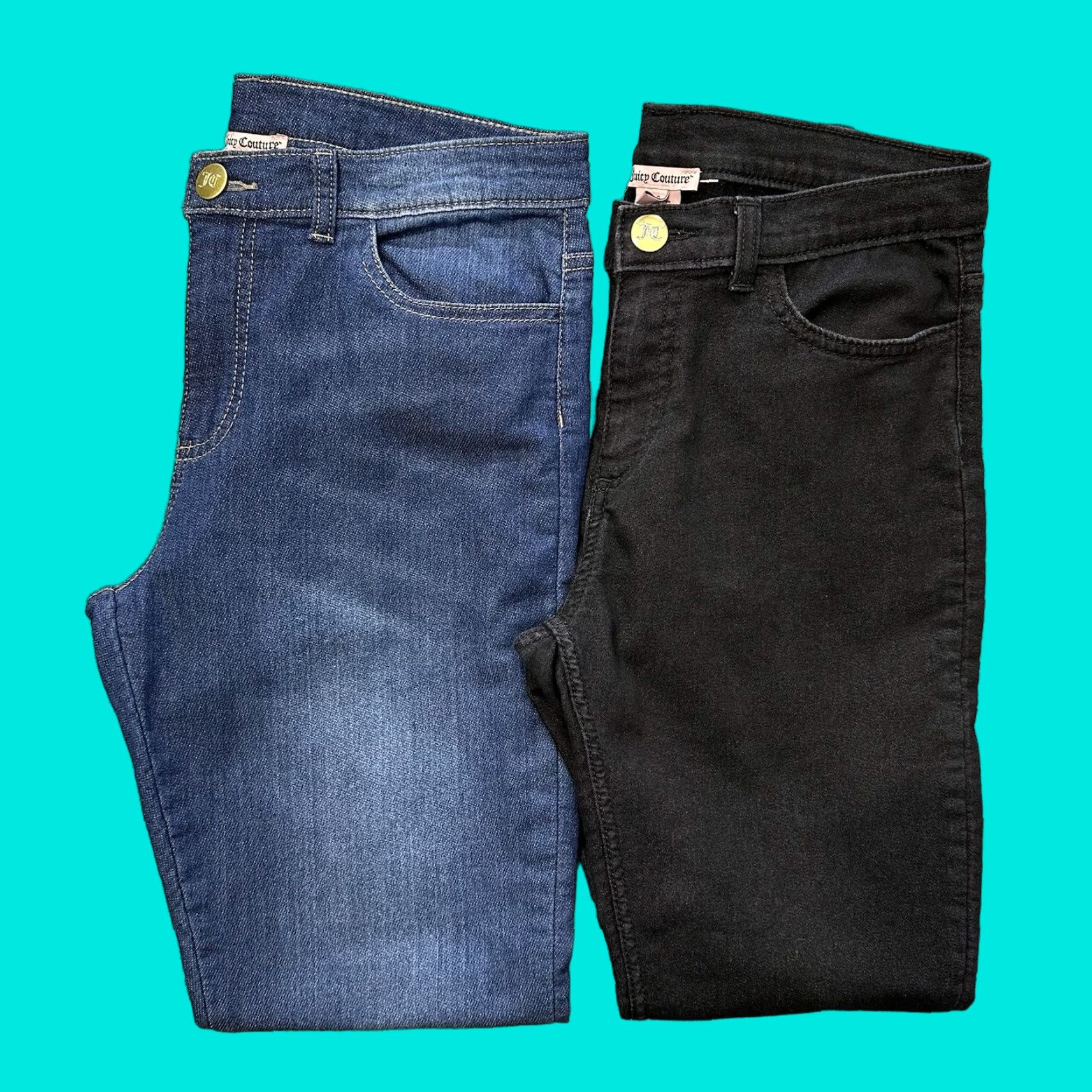Juicy Couture Juicy Couture Jeggings Jeans Womens 8 29x28 Blue Denim Stretch 5-Pocket Style Jegging Womens 8 Size 29" - 1 Thumbnail
