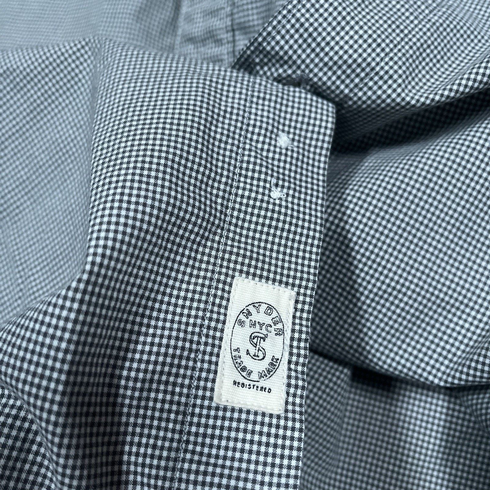 Todd Snyder Todd Snyder Shirt Grey Micro Check Plaid Button Long Sleeve Size US S / EU 44-46 / 1 - 8 Thumbnail