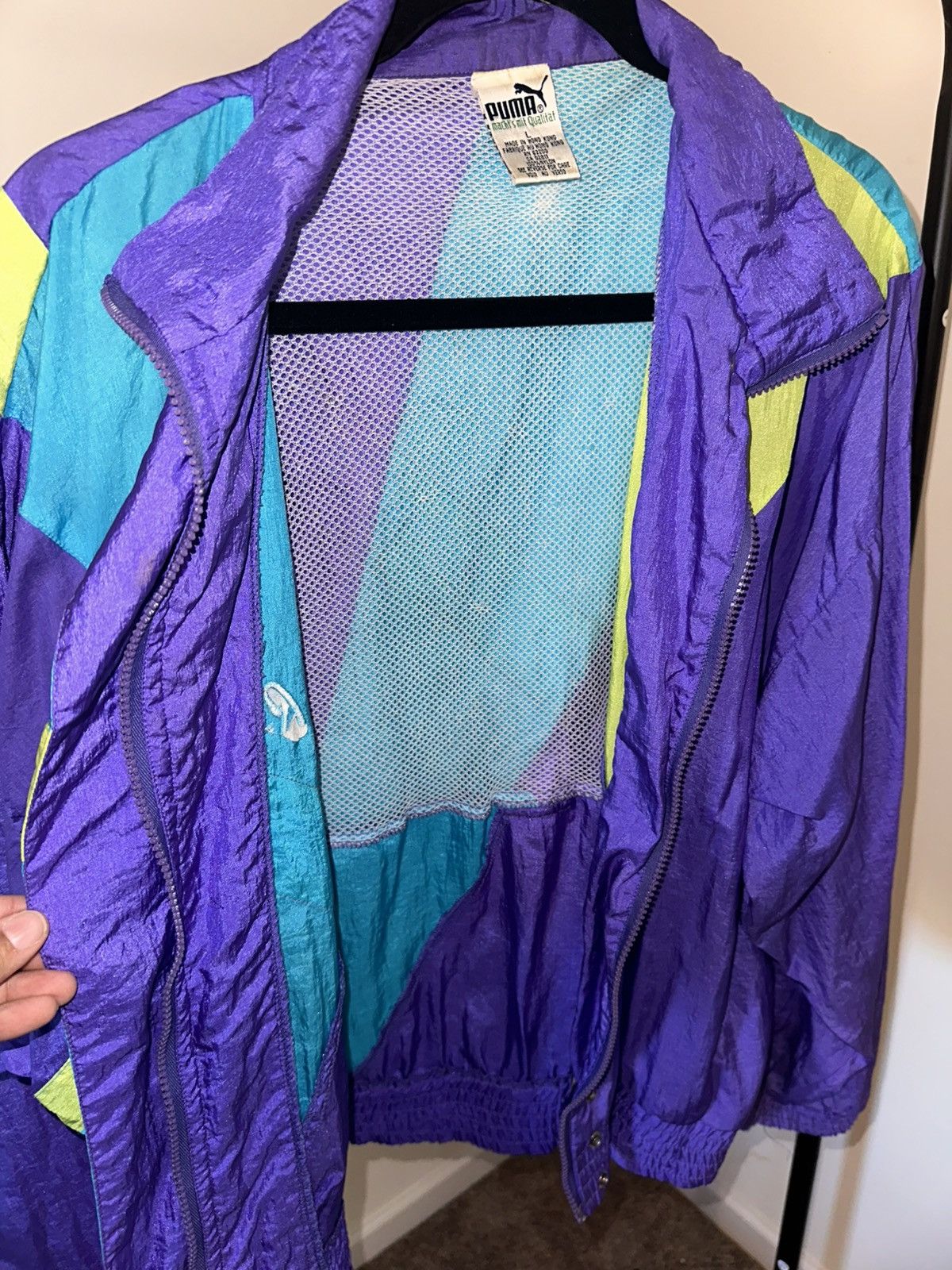 Puma 90s Puma Windbreaker Set | Vintage Sweatsuit Size M / US 6-8 / IT 42-44 - 10 Thumbnail