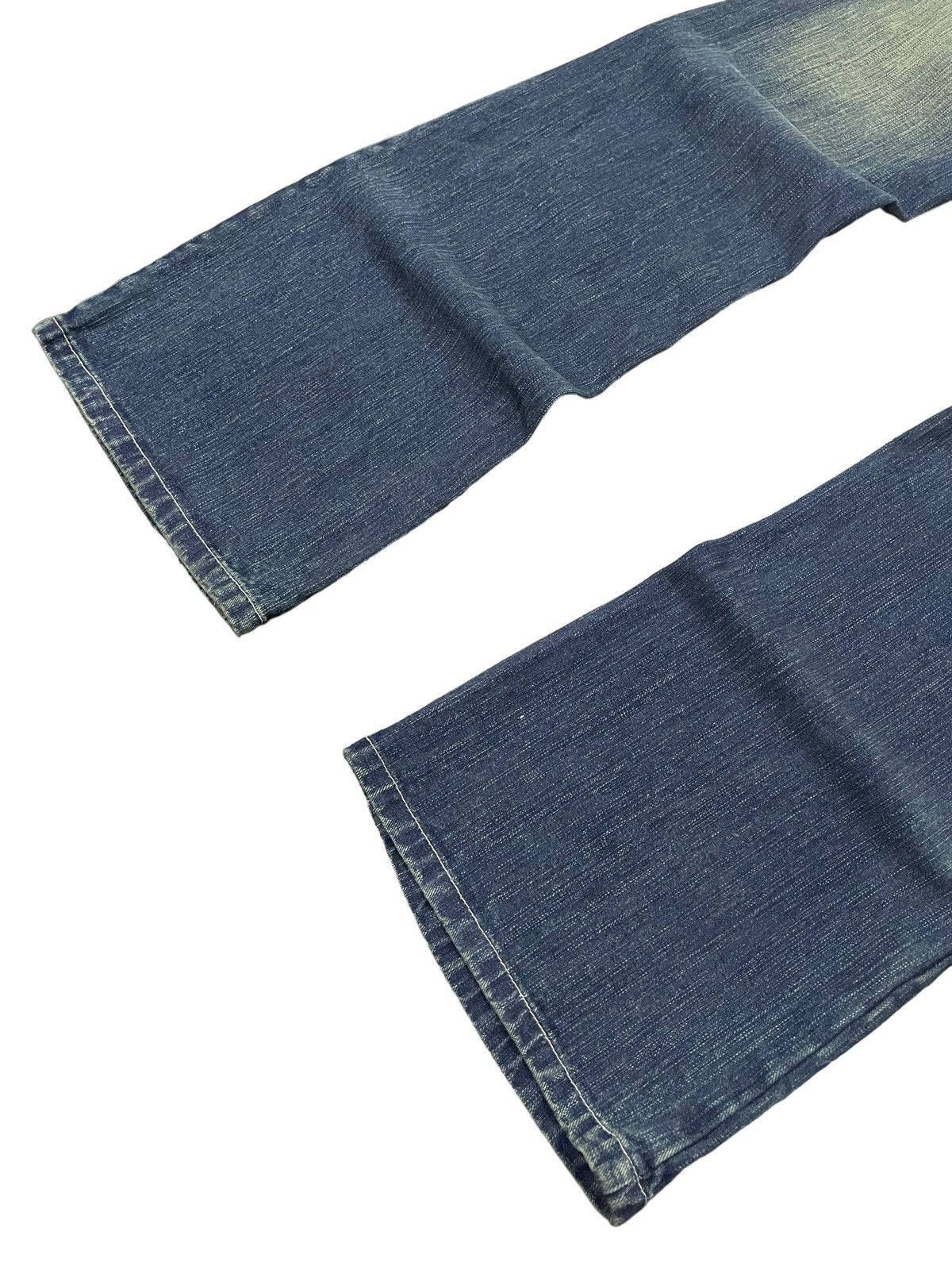 If Six Was Nine × Le Grande Bleu (L.G.B.) Spica Japan Mud Mooss Flared Wide Parachute Suspender Jeans Size US 30 / EU 46 - 13 Thumbnail