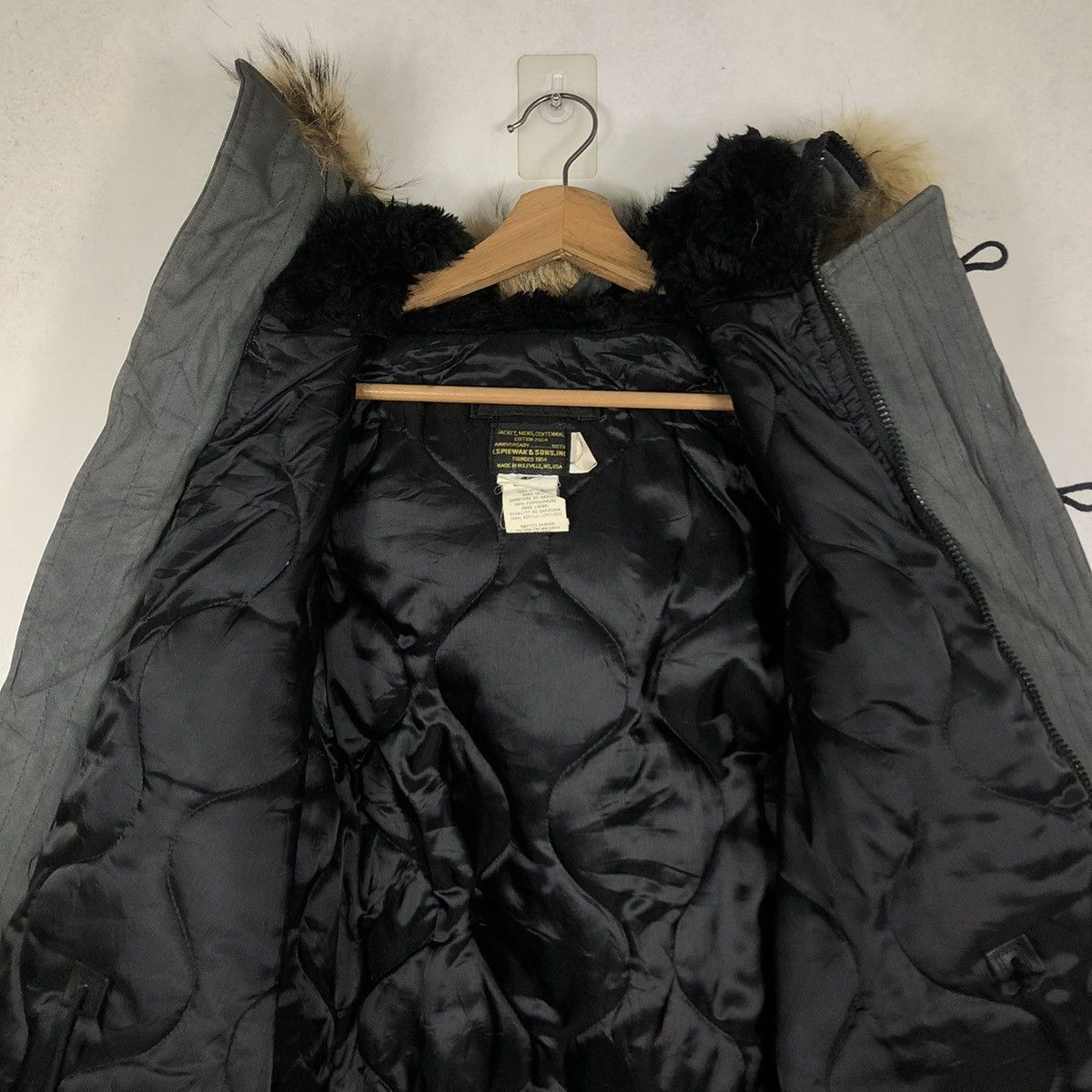 I. Spiewak And Sons 📌VINTAGE BOMBER JACKET 1N3BFJ I.SPIEWAK SON FUR HOODIE Size US M / EU 48-50 / 2 - 15 Thumbnail