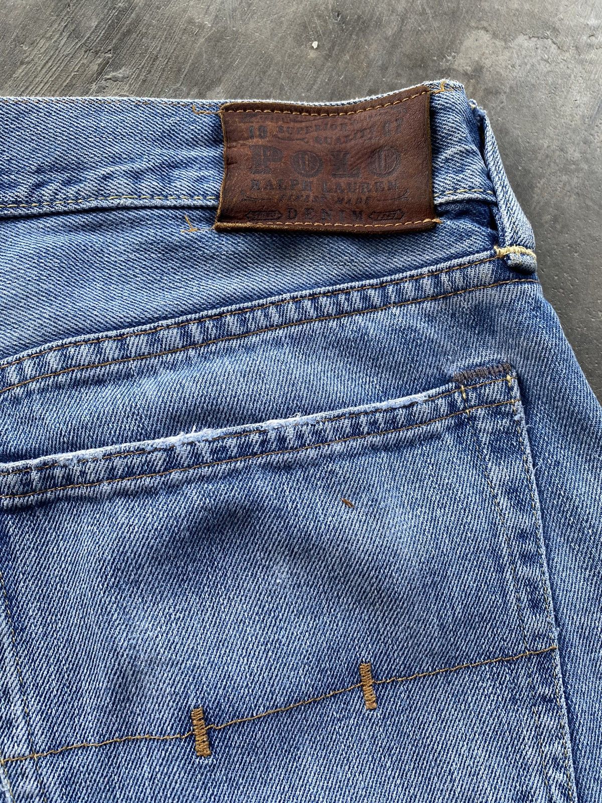 Polo Ralph Lauren Vintage Polo Ralph Lauren Denim Distressed 34x34 Size US 34 / EU 50 - 16 Thumbnail
