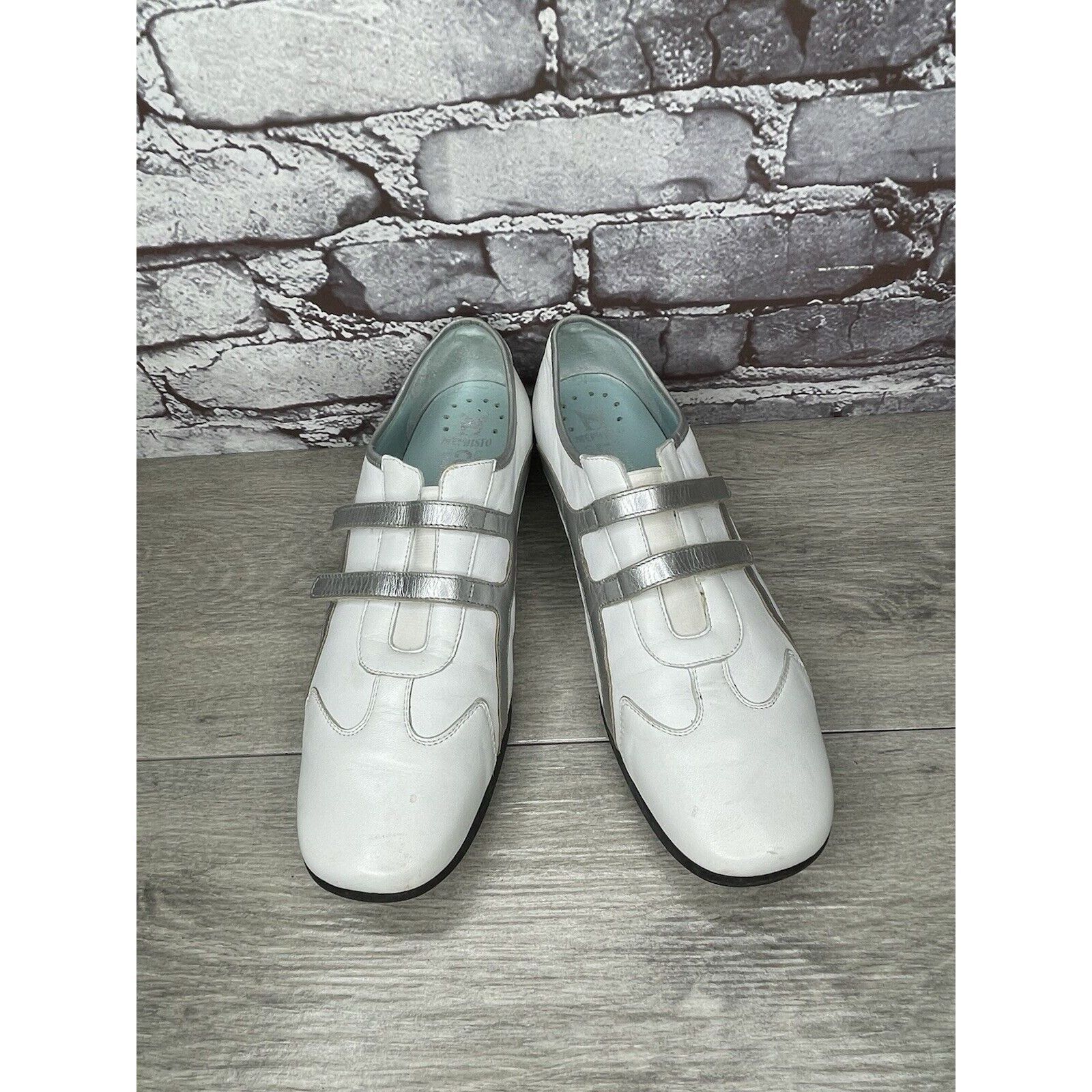 Mephisto Mephisto Cool Air White Leather Strap Driving Loafers Shoes Size US 10 / IT 40 - 22 Thumbnail