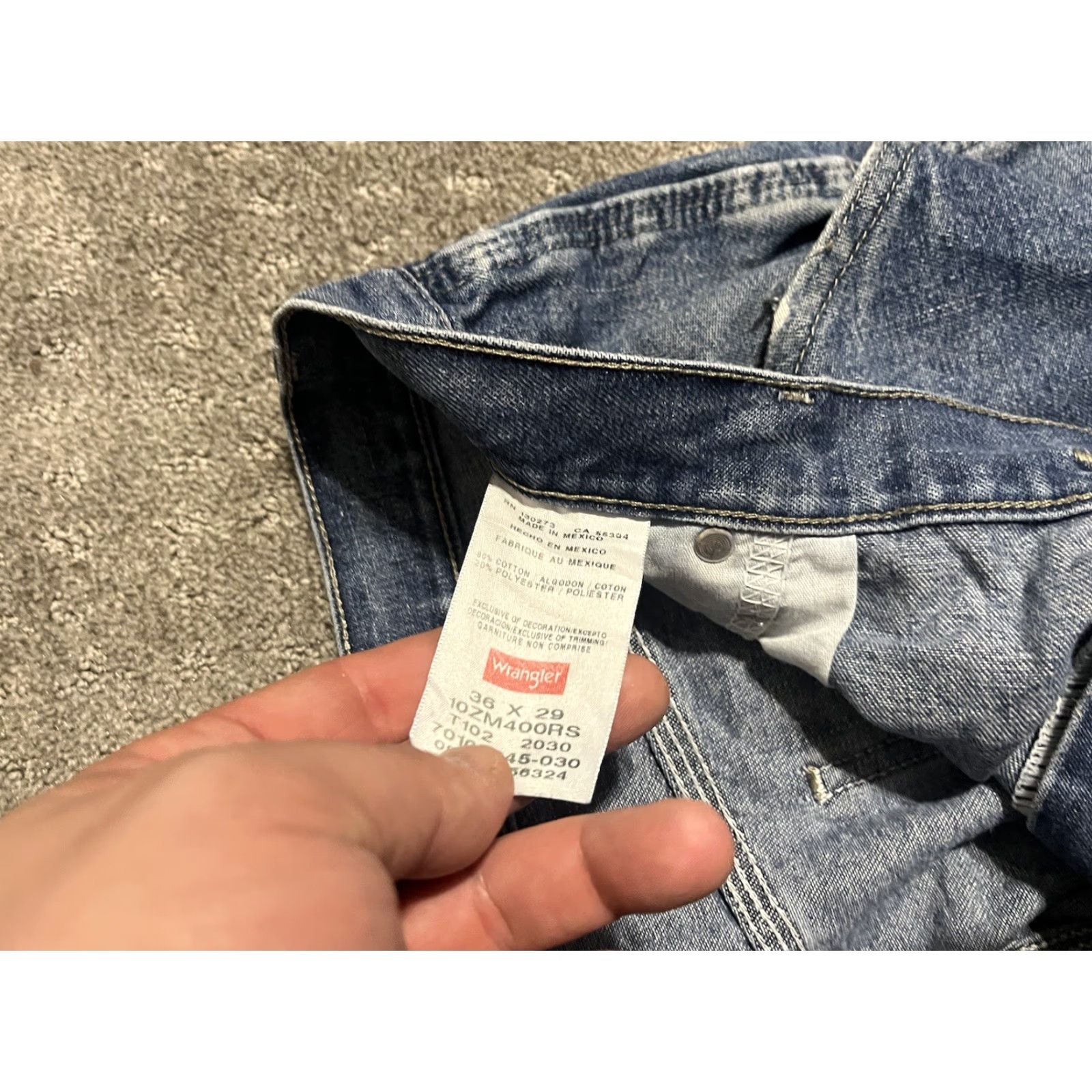 Wrangler Wrangler Carpenter Pants Men's 36x29 Straight Leg Utility Blue Size US 36 / EU 52 - 6 Thumbnail