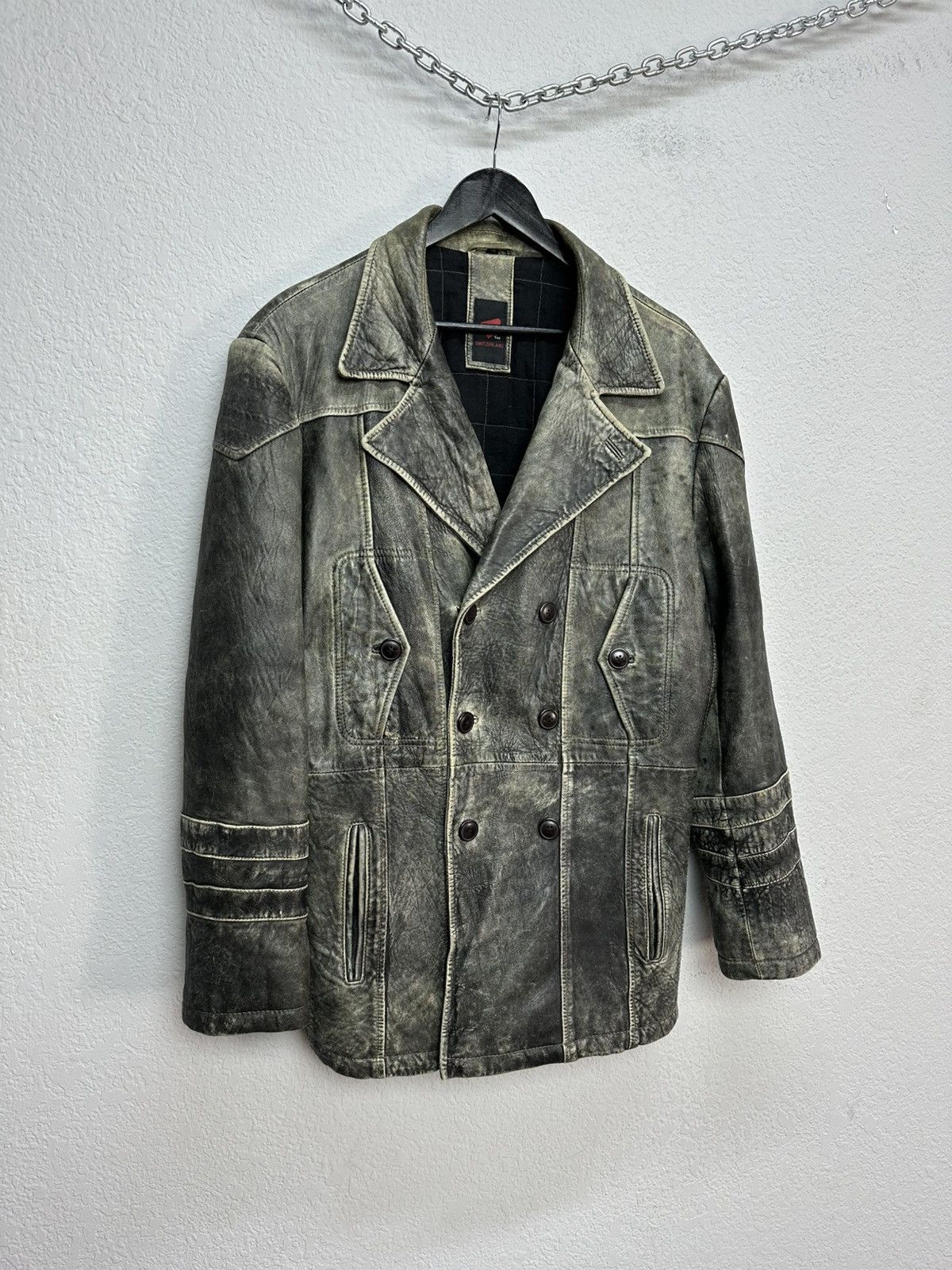 If Six Was Nine Vintage Balenciaga Style Distressed Leather Jacket Size US M / EU 48-50 / 2 - 6 Thumbnail