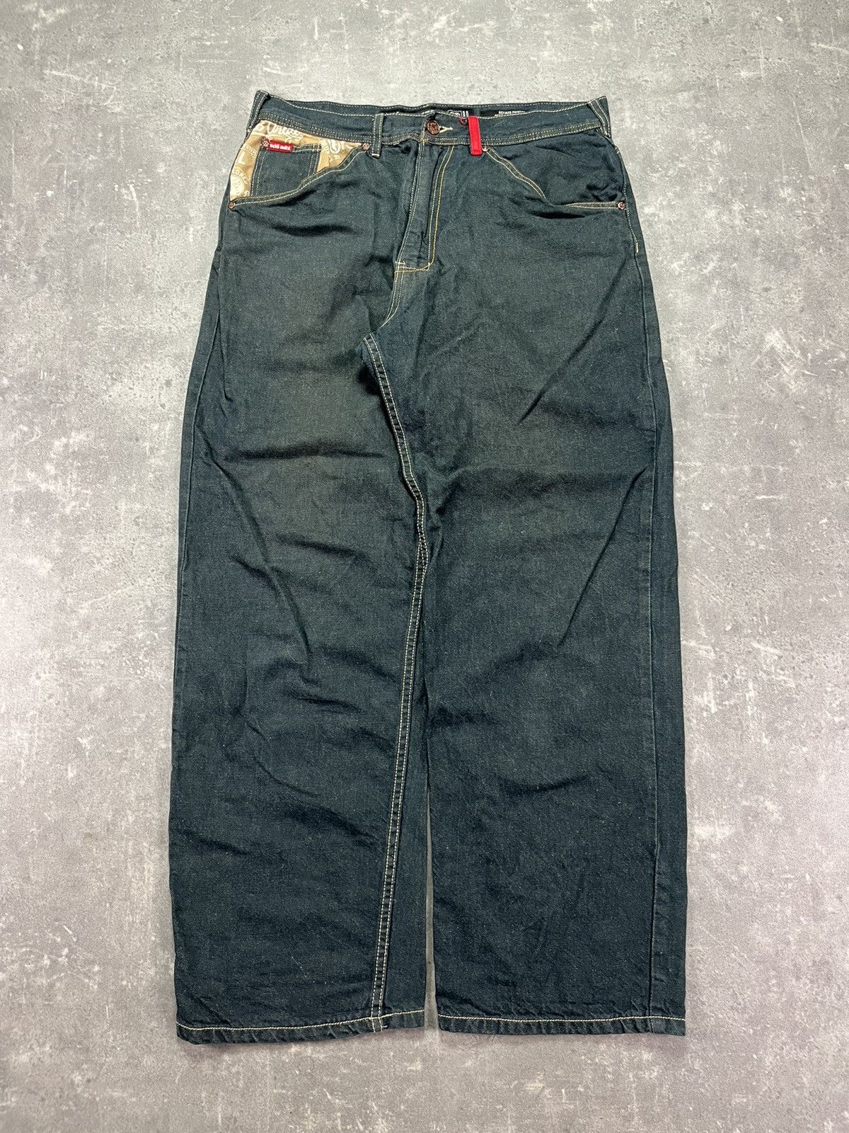 Ecko Unltd. Ecko Unltd. Printed Pockets Linen Baggy Denim Jeans 36 Size US 36 / EU 52 - 2 Thumbnail