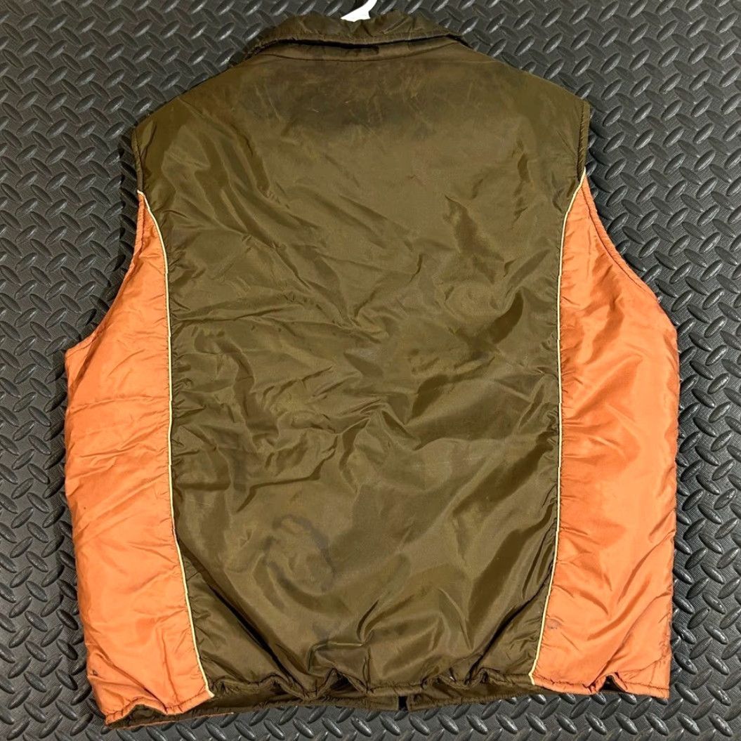 Vintage VINTAGE Woolrich Down Puffer Vest Brown Orange Reversible Nylon Zip Men's Large Vest Size US L / EU 52-54 / 3 - 3 Thumbnail