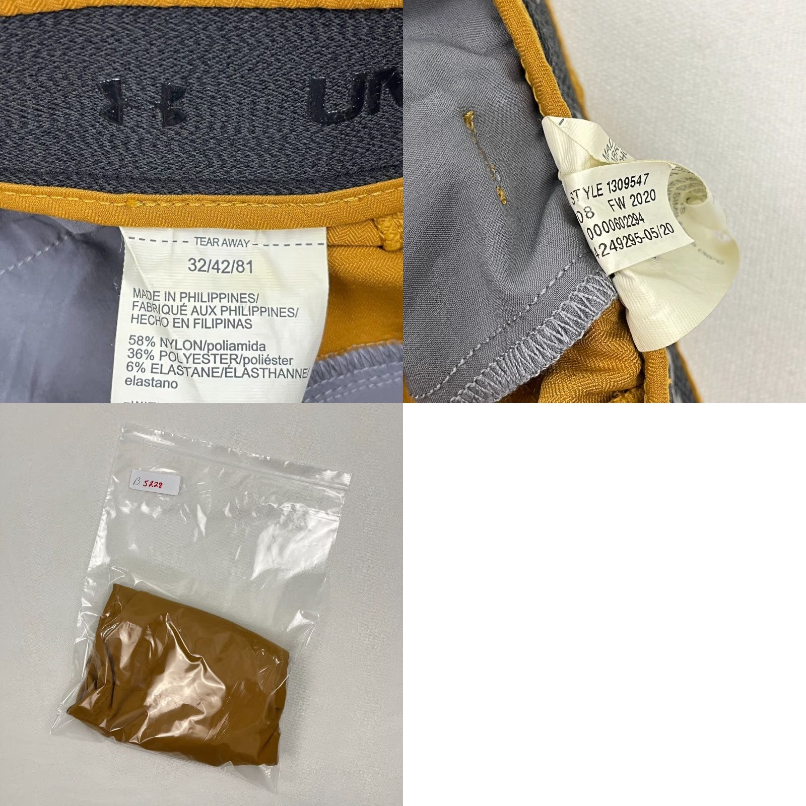 Under Armour Under Armour Matchplay Shorts Men 32 x 10" Yellow Chino Stretch Breathable Pockets Zip Front Flat Front Regular Fit Size US 32 / EU 48 - 8 Thumbnail