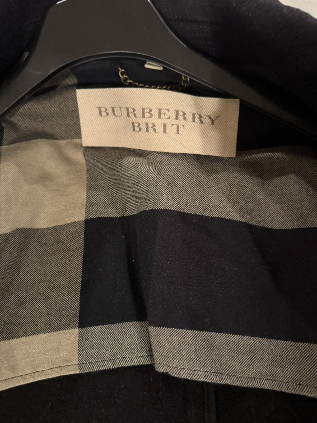 Burberry Burberry Navy Cashmere / Wool Coat Size US M / EU 48-50 / 2 - 2 Thumbnail