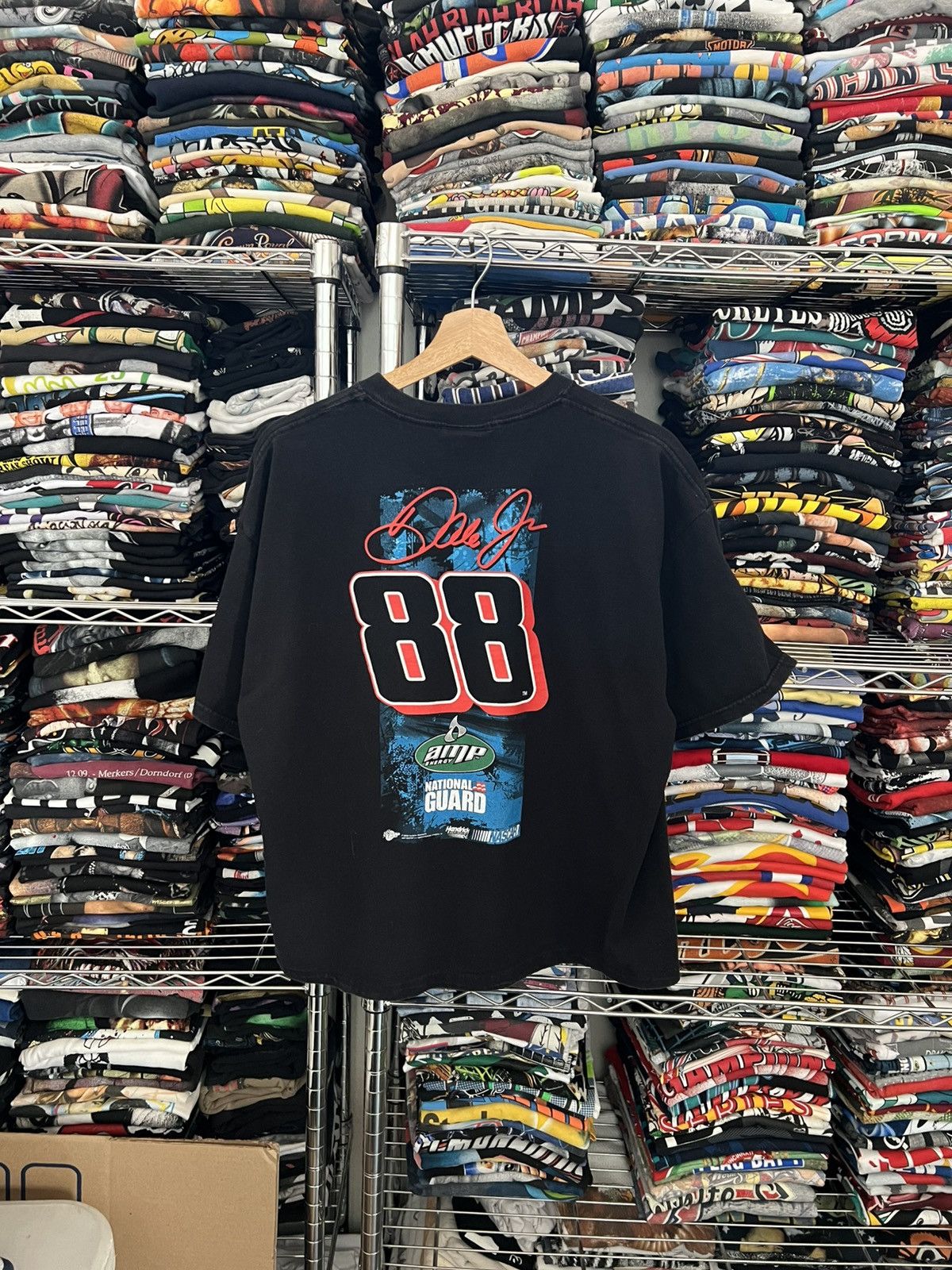 NASCAR 2008 Dale Earnhardt Jr Racing Cropped Motorsports Tee Size US M / EU 48-50 / 2 - 2 Thumbnail