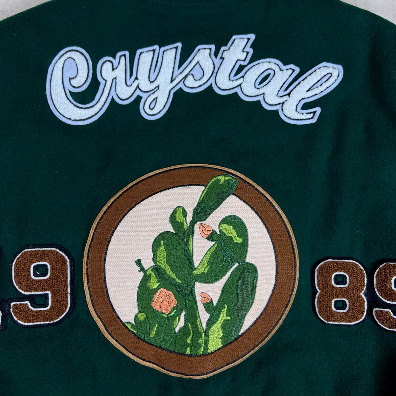 Zara Zara “Crystal Clear” Varsity Jacket XL Embroidered Cactus Size US XL / EU 56 / 4 - 14 Thumbnail