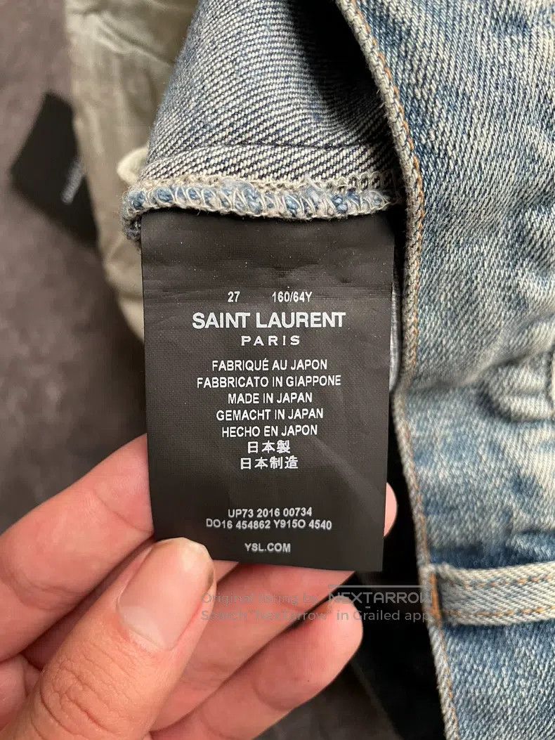 Saint Laurent Paris Saint Laurent Paris Patch Denim Pants Size US 27 - 6 Thumbnail