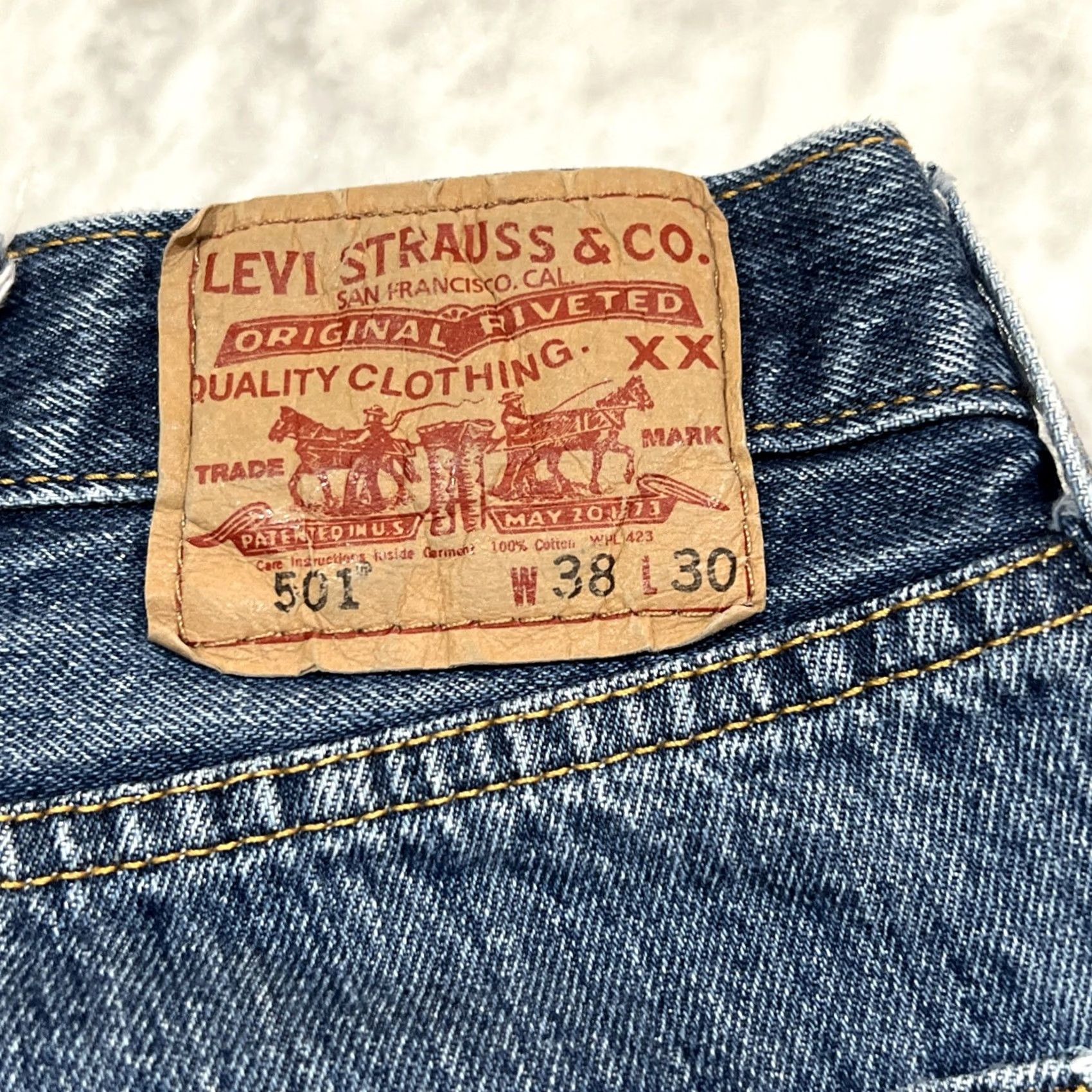 Levi's LEVIS 501 Original Straight Leg Jeans Men Button Fly 38x30 Measure 36x29 Size US 38 / EU 54 - 5 Thumbnail