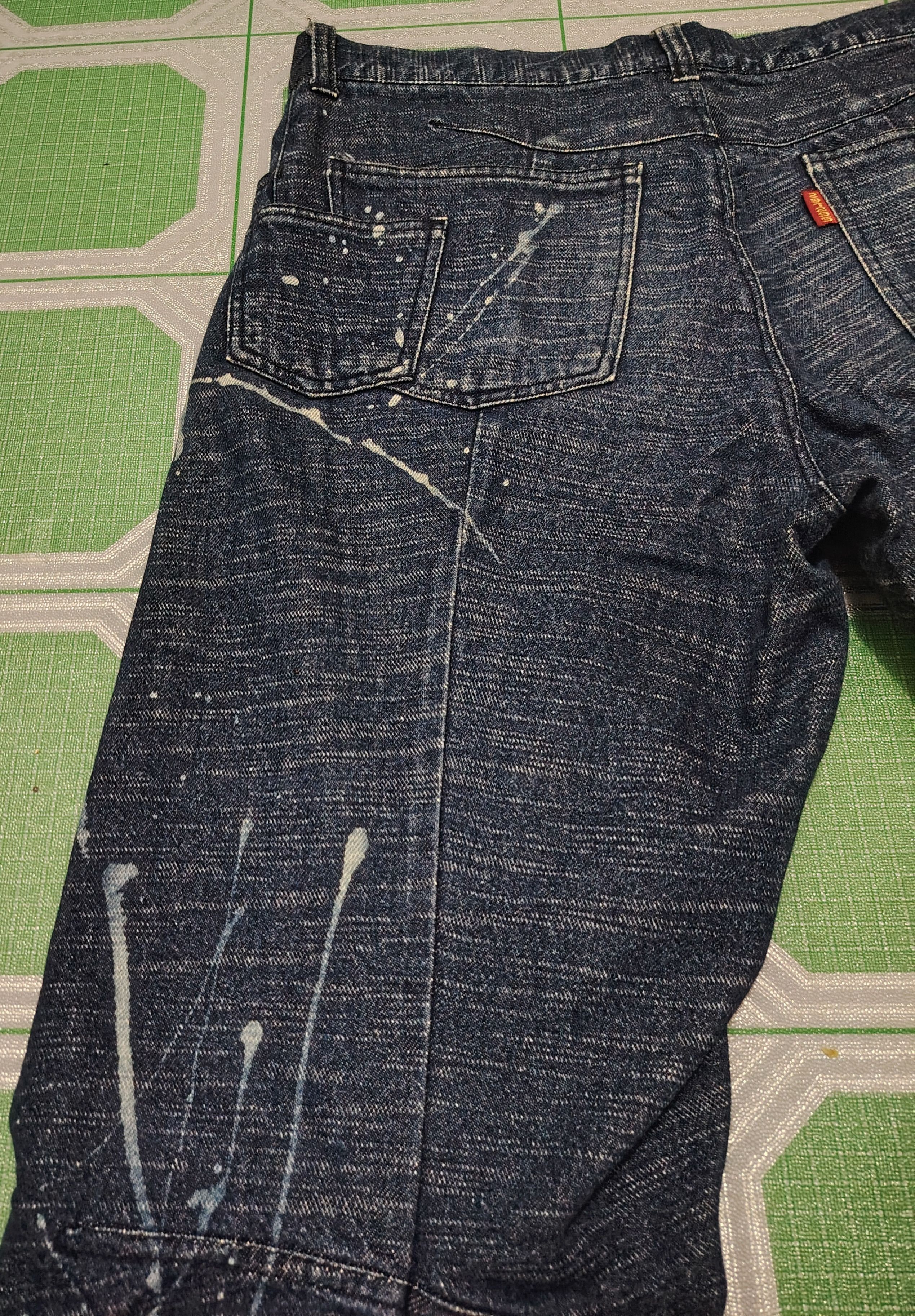 291295=Homme Rare!! 291295=Homme Baggy Pants paint splatter Twisted style Size US 33 - 13 Thumbnail